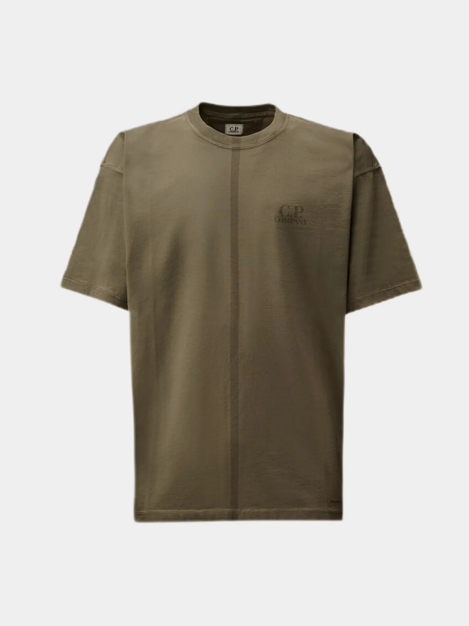Футболка C.P. Company 24/1 Jersey Printed Logo Gunmetal