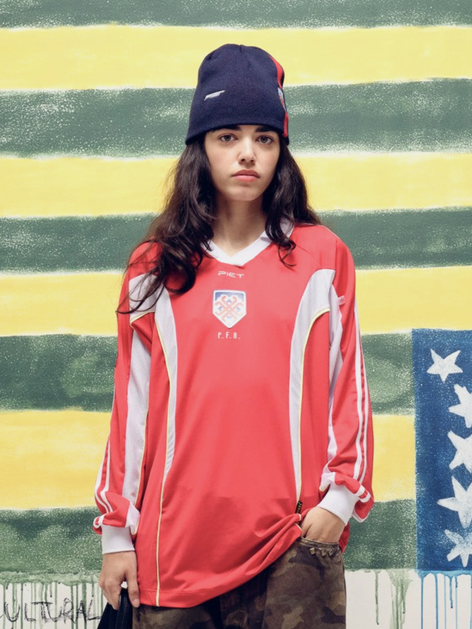 Шапка PIET Emblem Beanie Blue