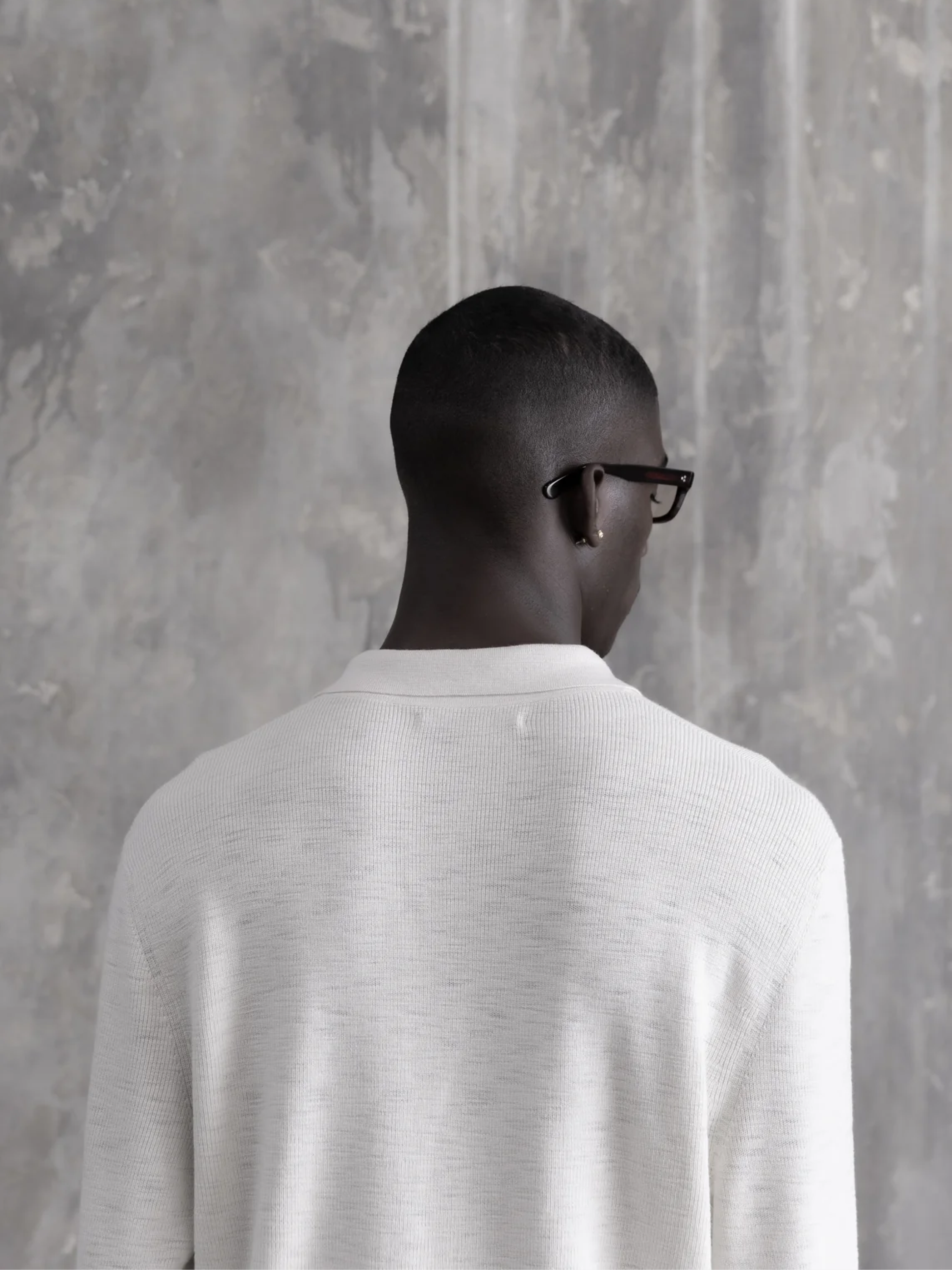 Рубашка-поло Stampd Ribbed Knit LS Polo Fog