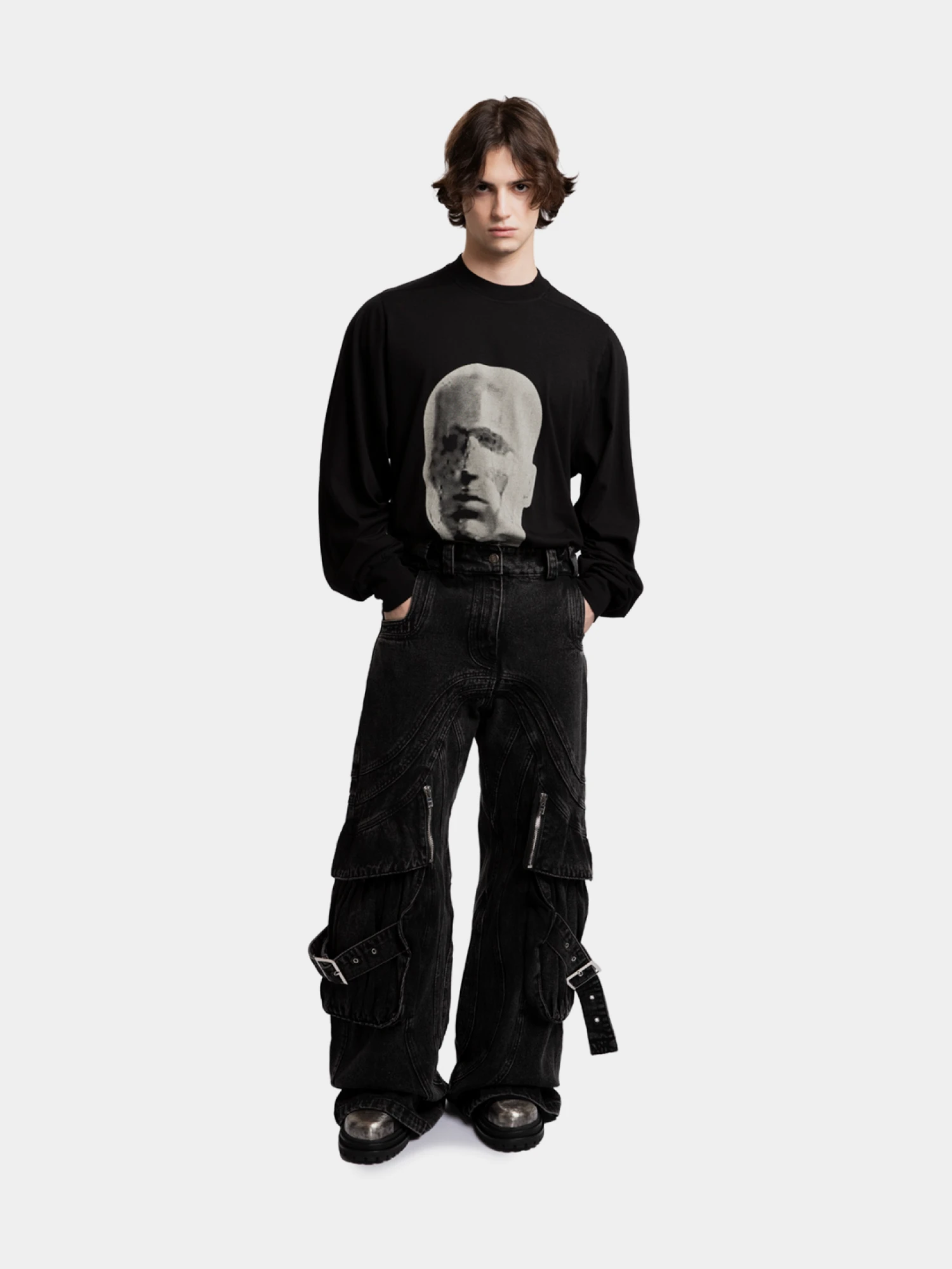Джинсы NO/FAITH STUDIOS Wave Cargo Black