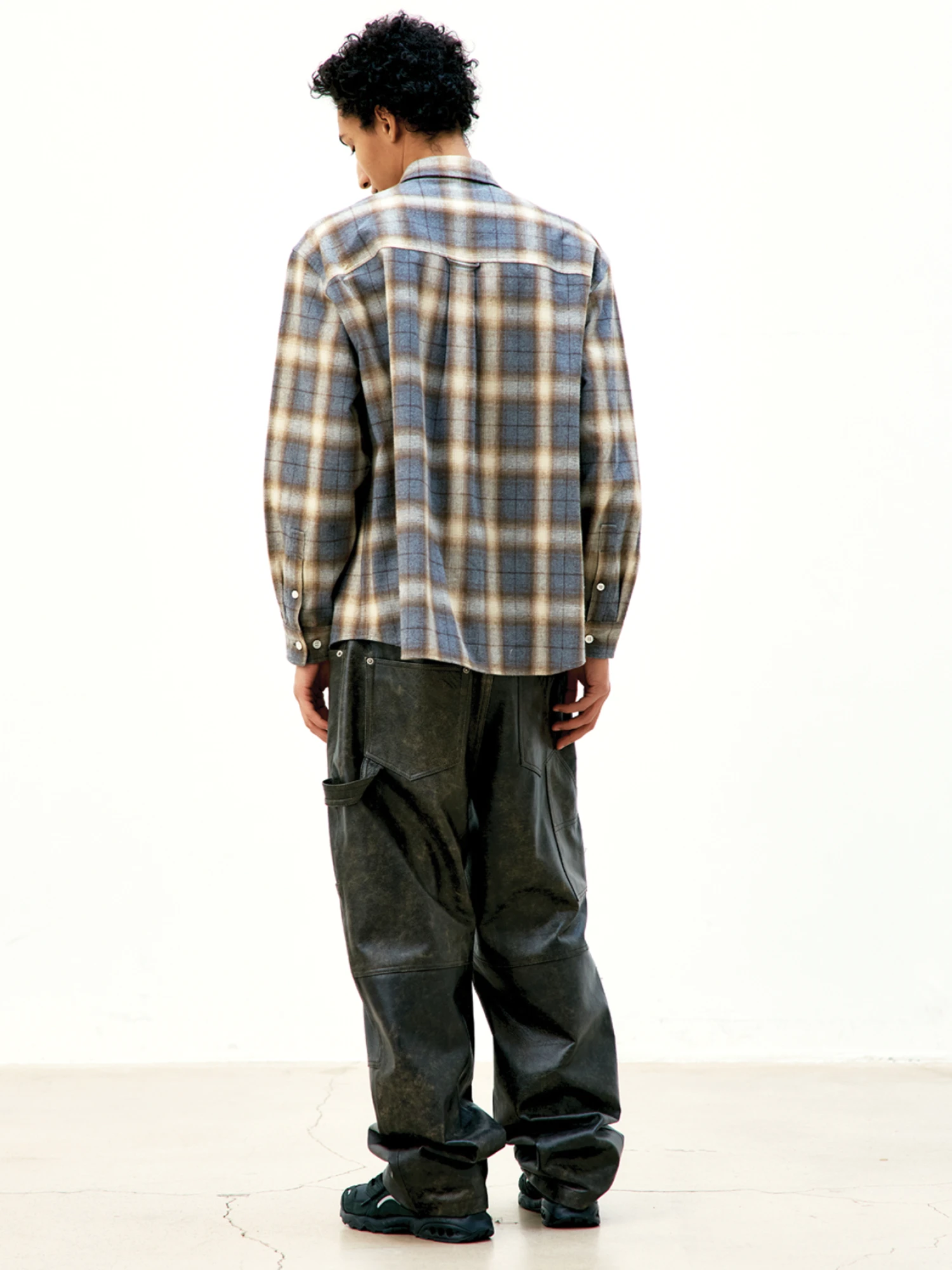 Рубашка COOR Ombre Flannel One Pocket Check Brown