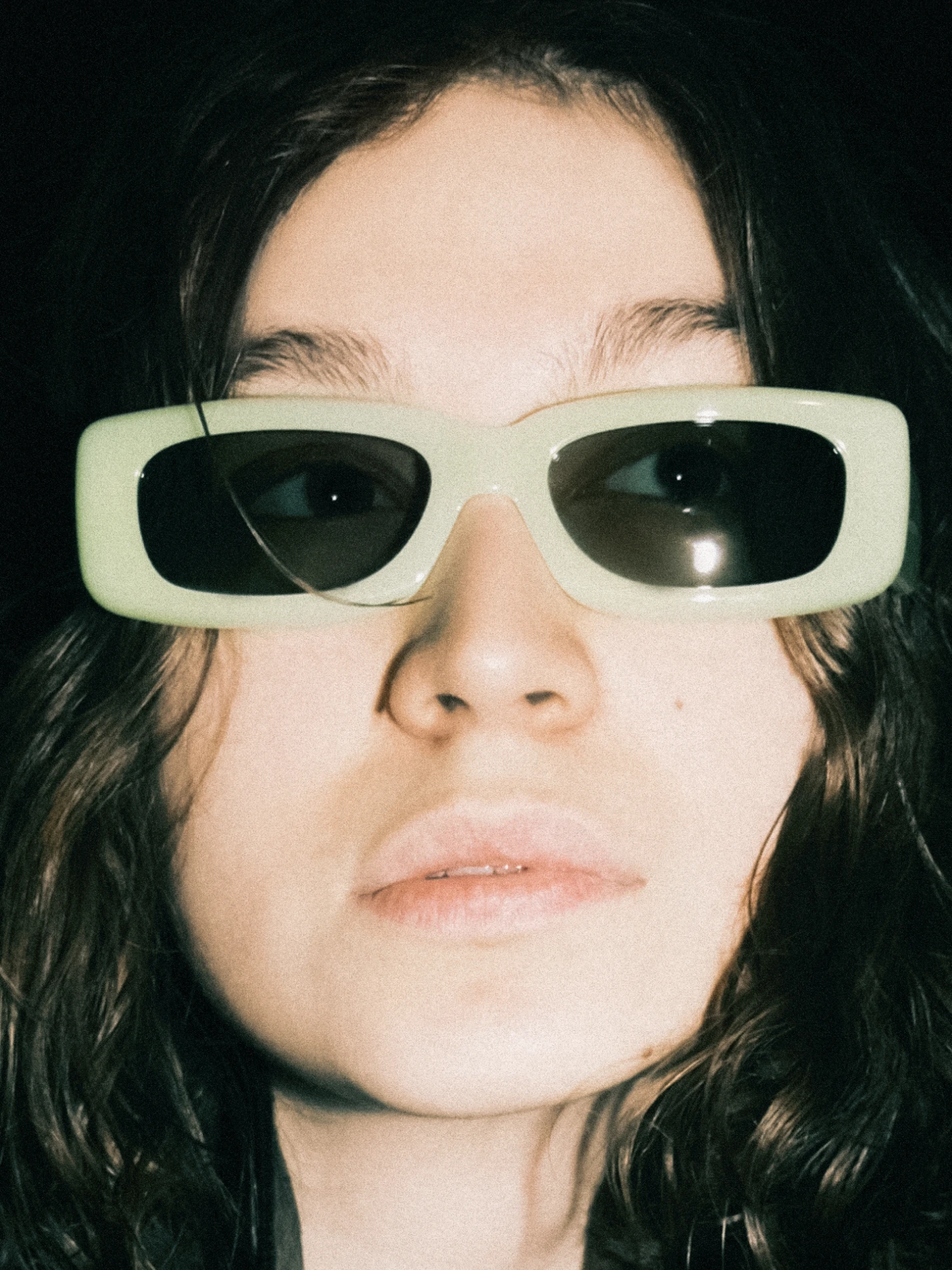 Очки THE ATTICO x Linda Farrow Mini Marfa Acid Green