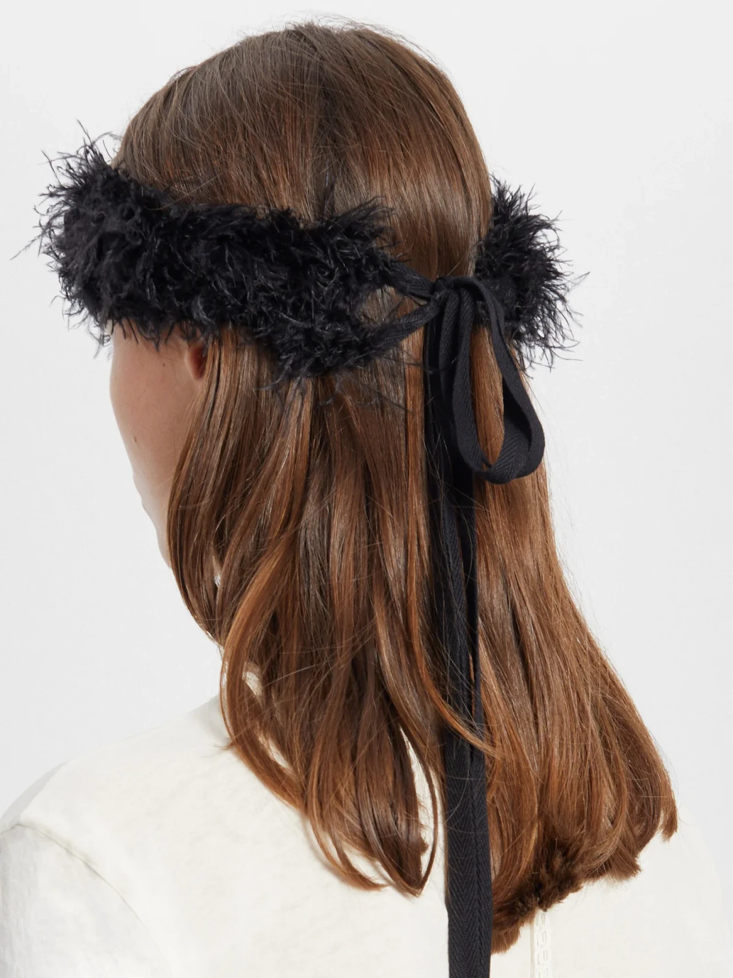 Повязка на голову Ann Demeulemeester Feathered Black