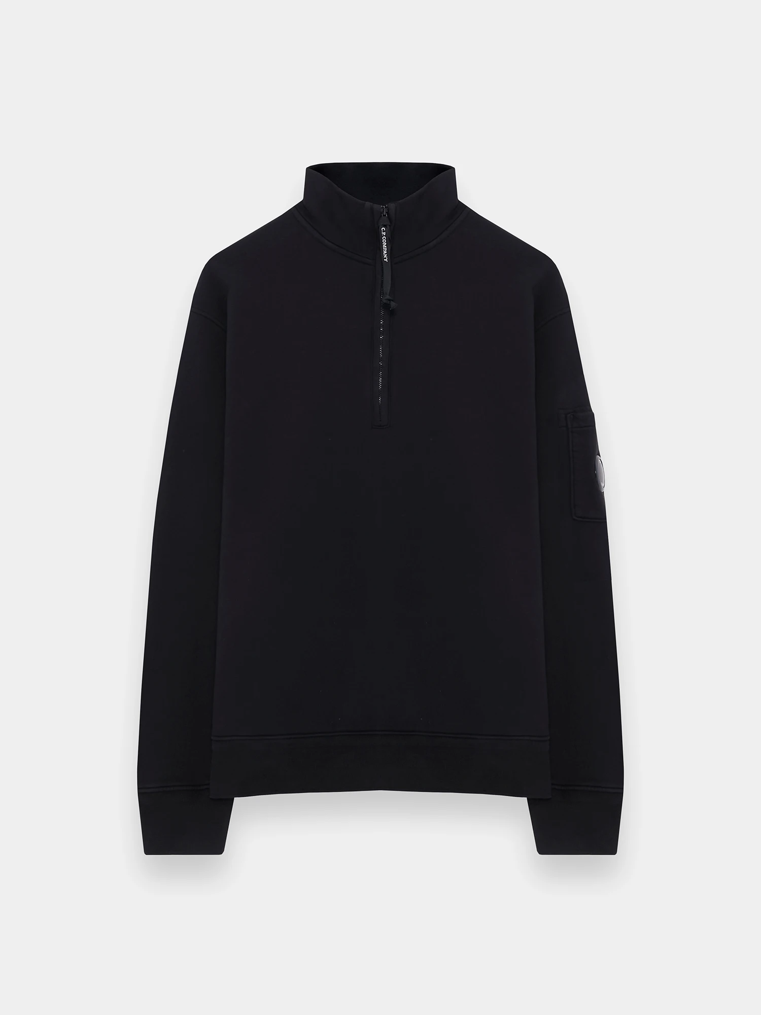 Халф-зип C.P. Company Cotton Diagonal Fleece Black