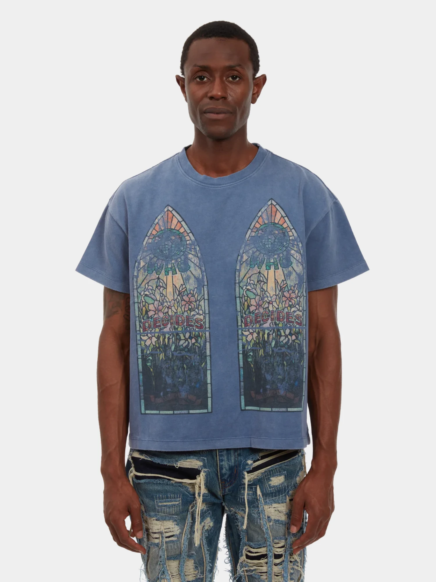 Футболка WHO DECIDES WAR Faded Vintage Grey