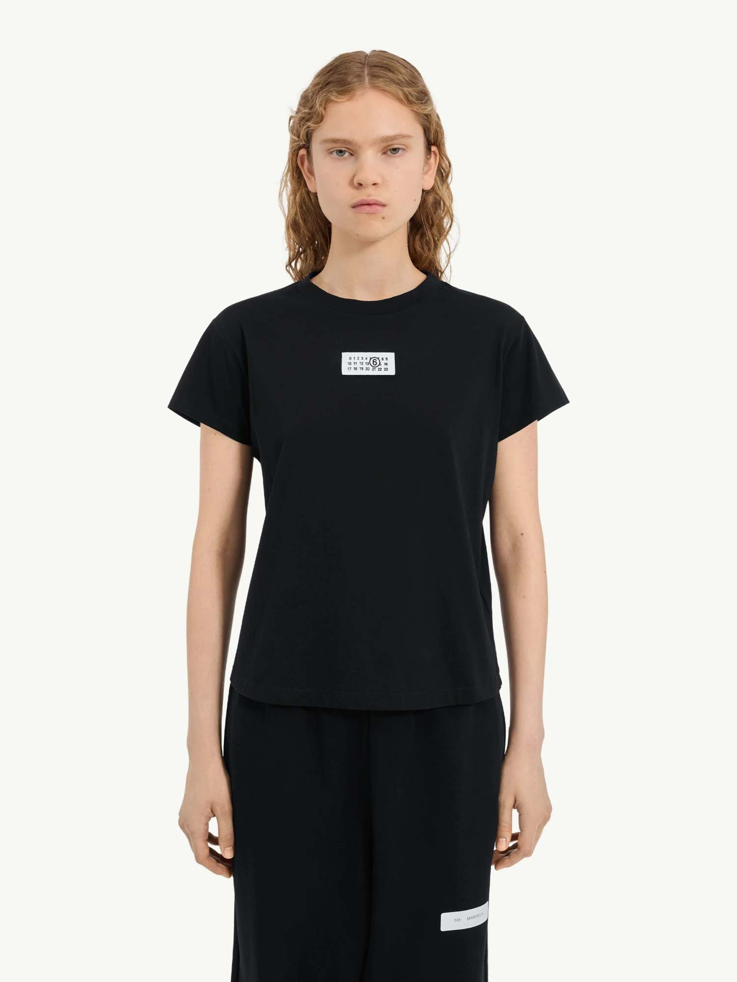 Женская футболка MM6 Maison Margiela Numeric Cotton Black