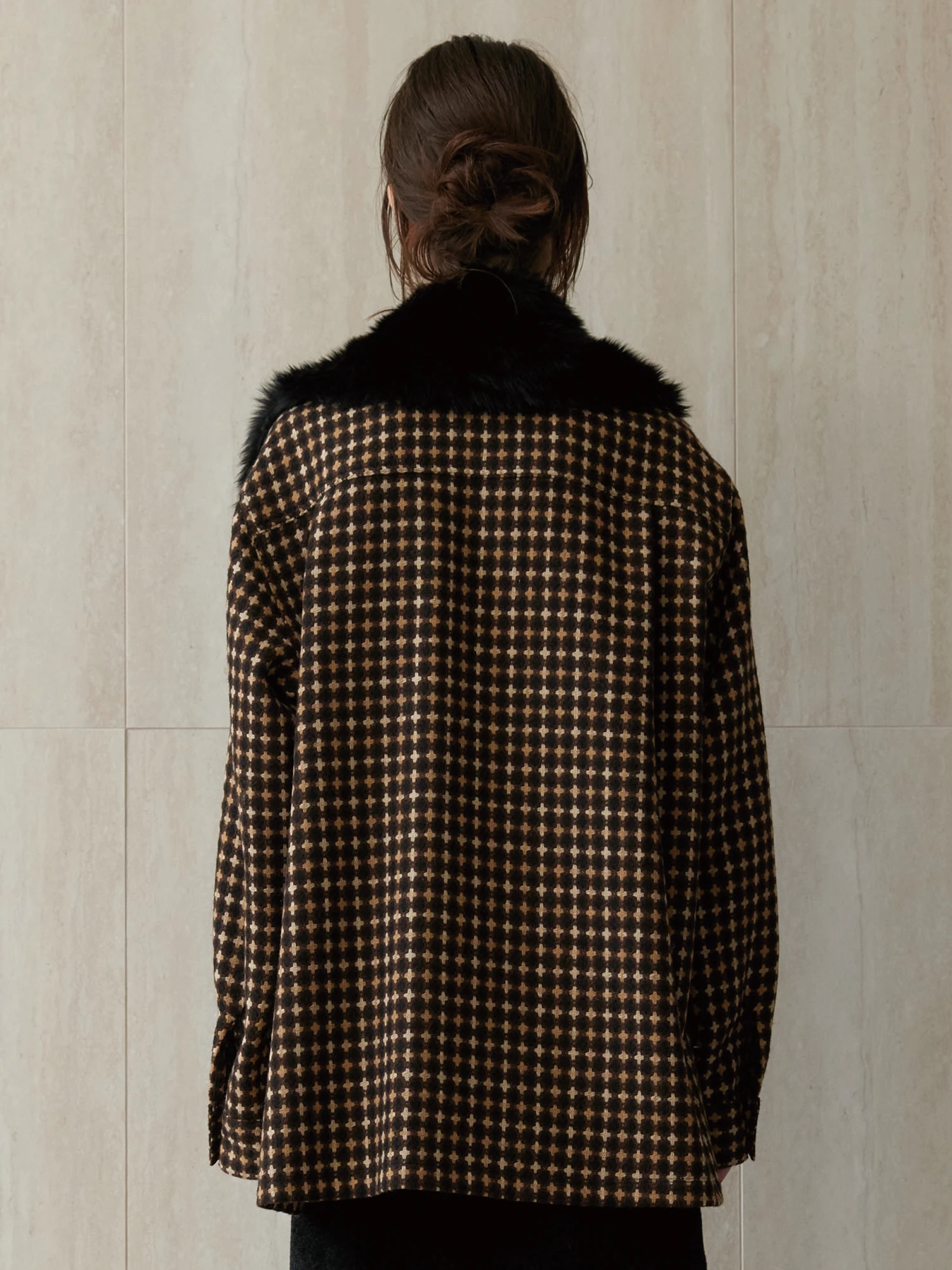 Рубашка EPINGLER Pocket Box Jacquard Brown
