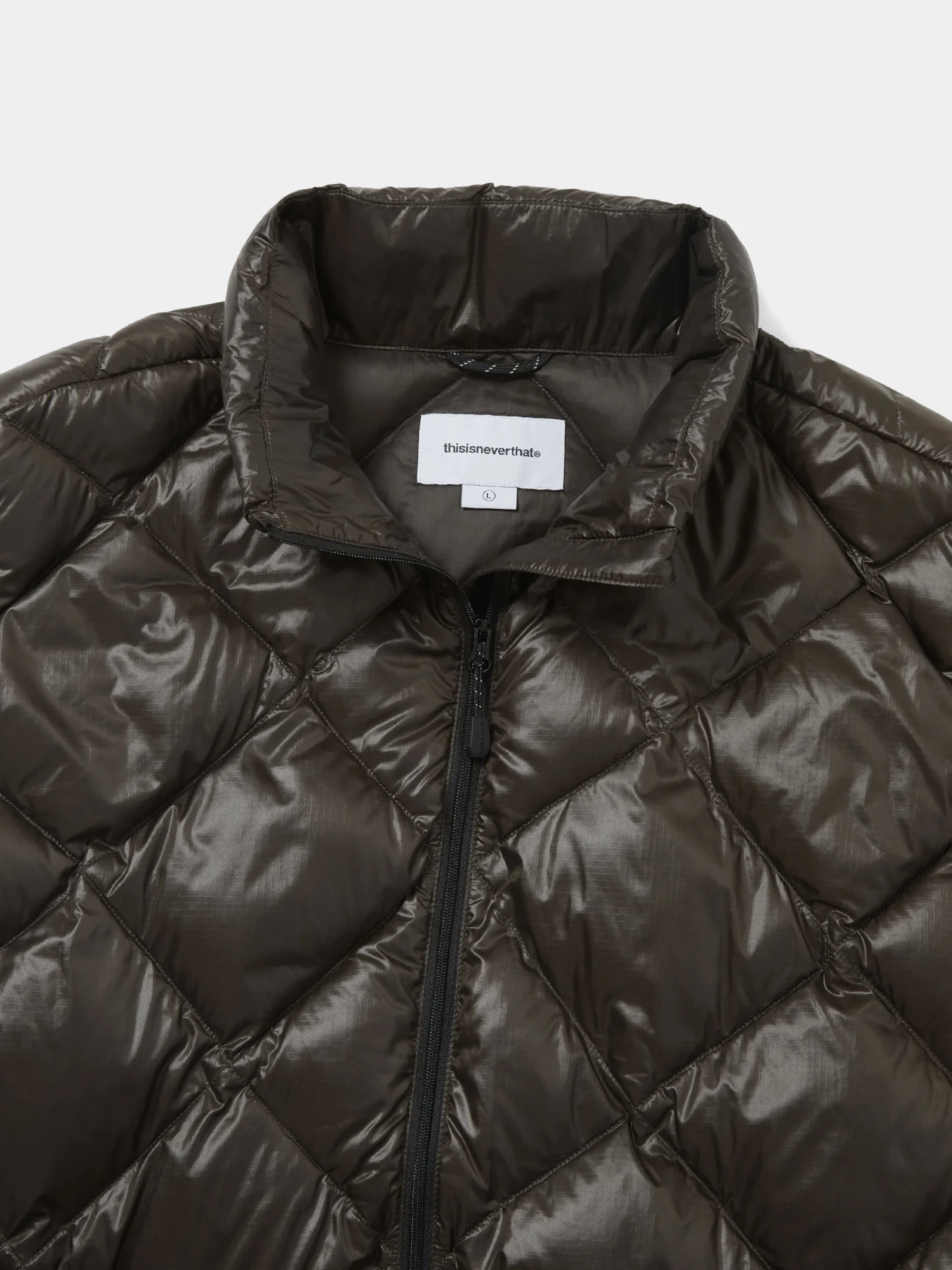 Жилет thisisneverthat Pertex Light Down Vest Brown Black