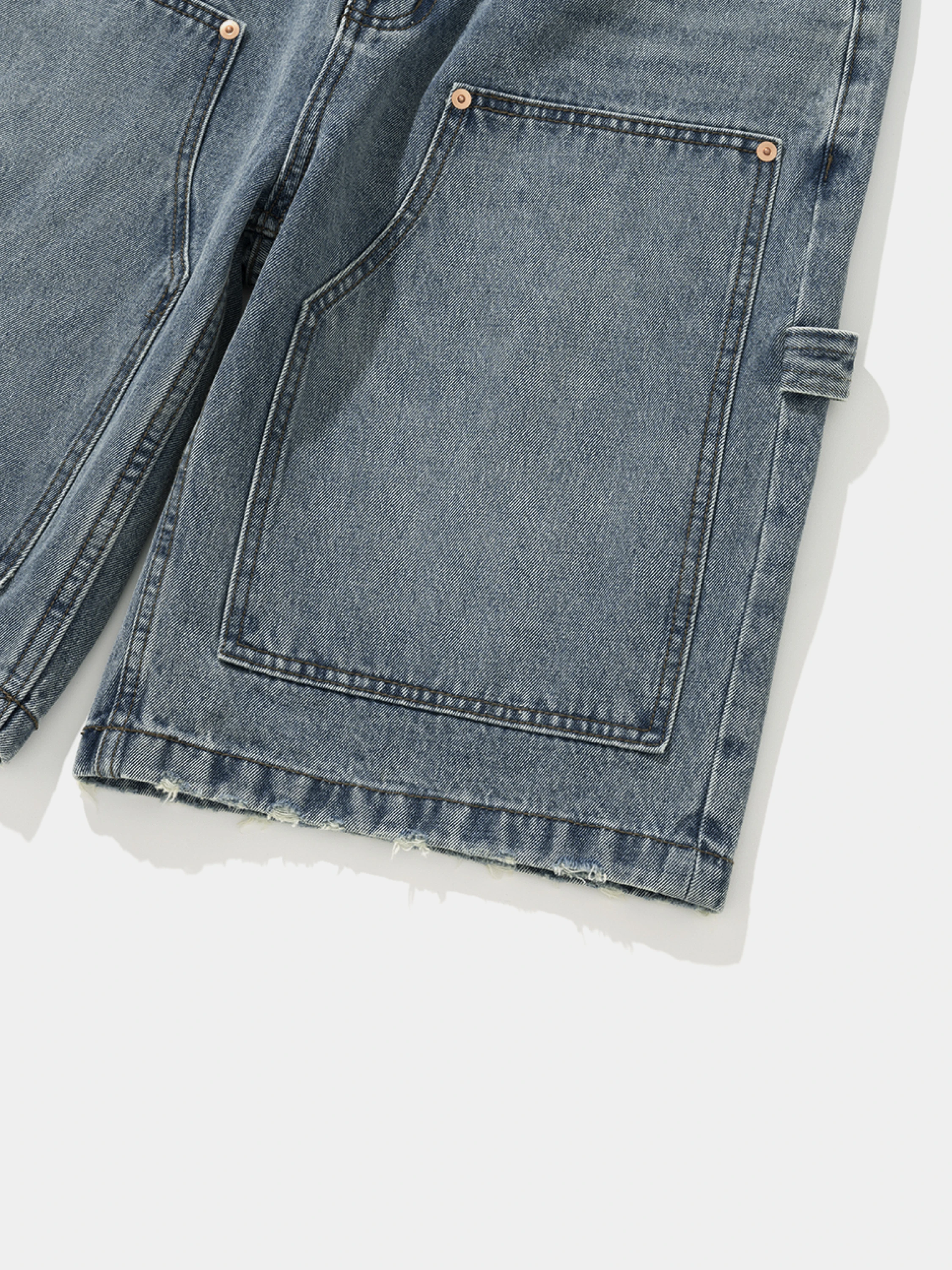 Шорты Uniform Bridge Double Knee Denim 12oz Washed Indigo