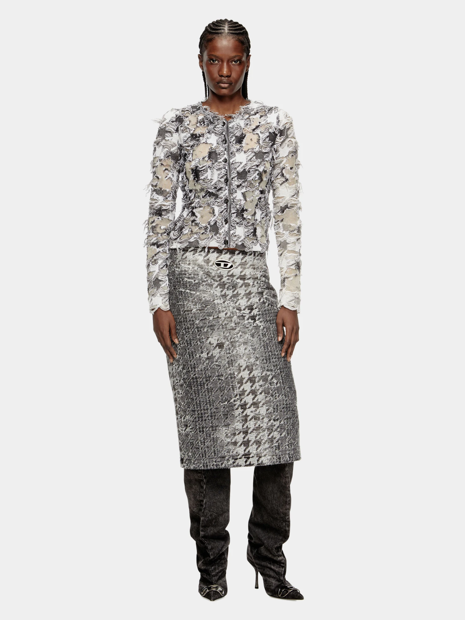 Женский кардиган Diesel M-Sibylla Grey/White
