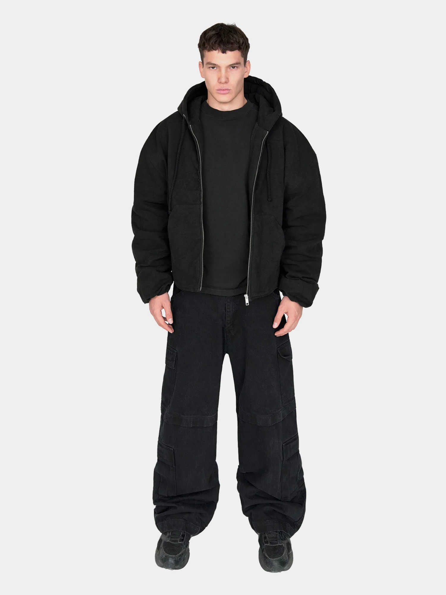 Джинсы XSAI Cargo Jeans Washed Black
