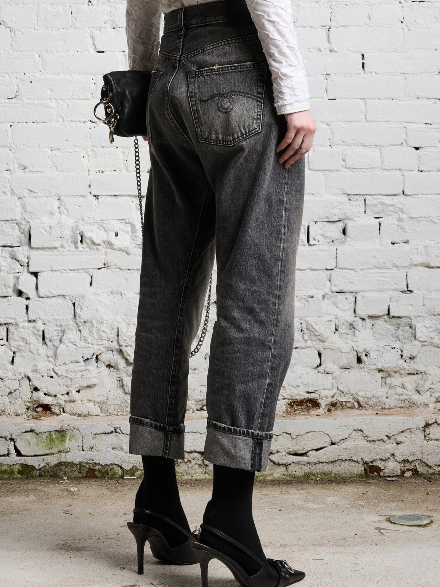 Женские джинсы R13 Cross Over Jean Leyton Black