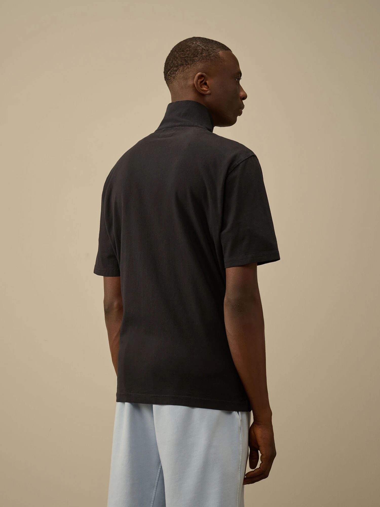 Поло C.P. Company 1020 Jersey Half Zip Total Eclipse Blue