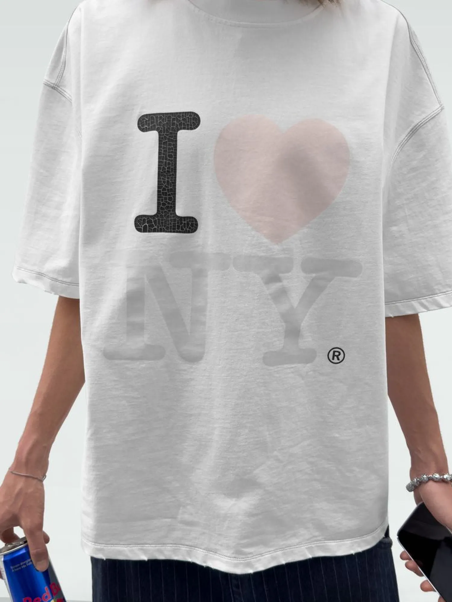 Футболка MADFRENZY I Love NY White