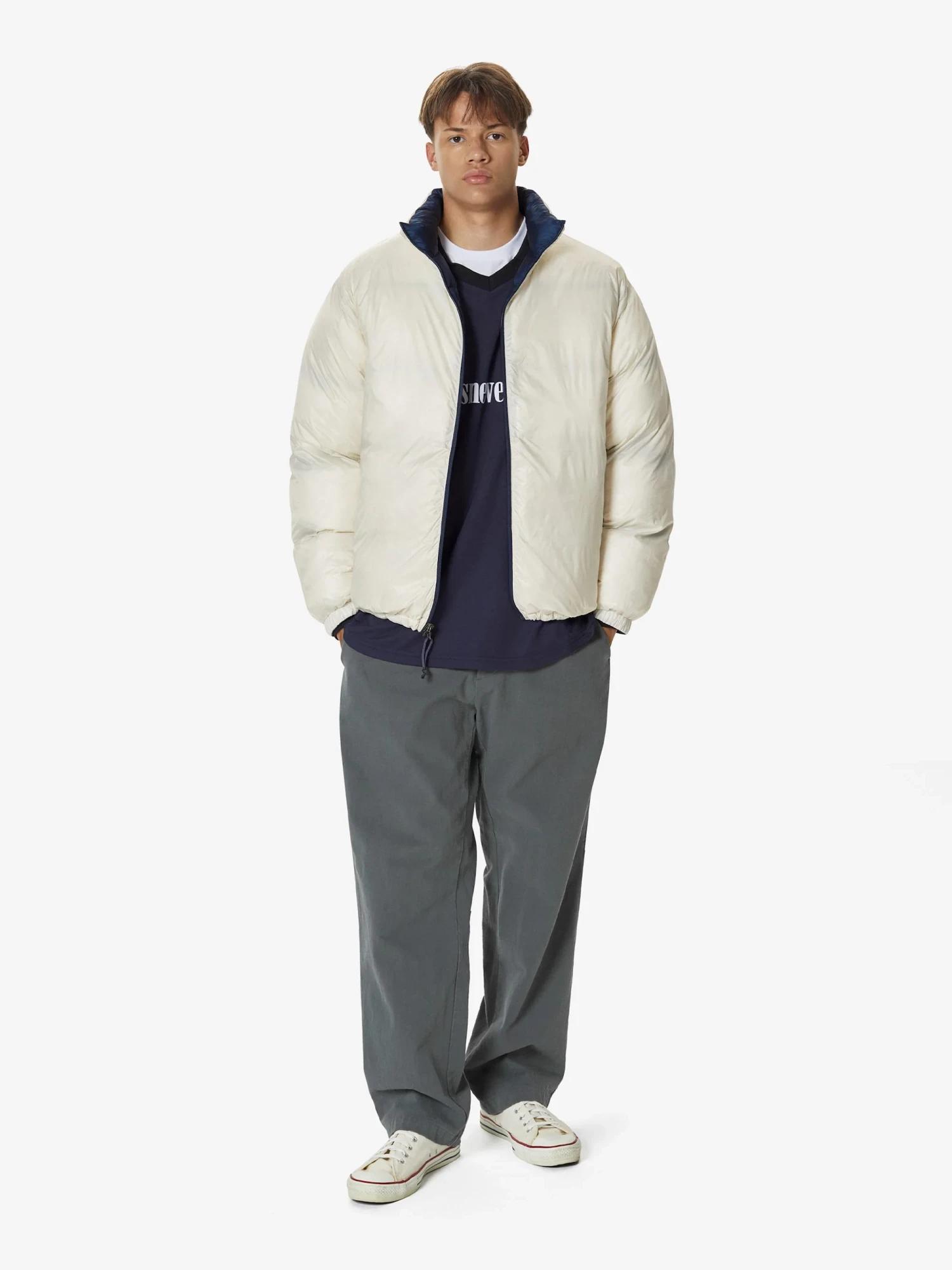 Пуховик thisisneverthat Pertex Reversible T Down Navy
