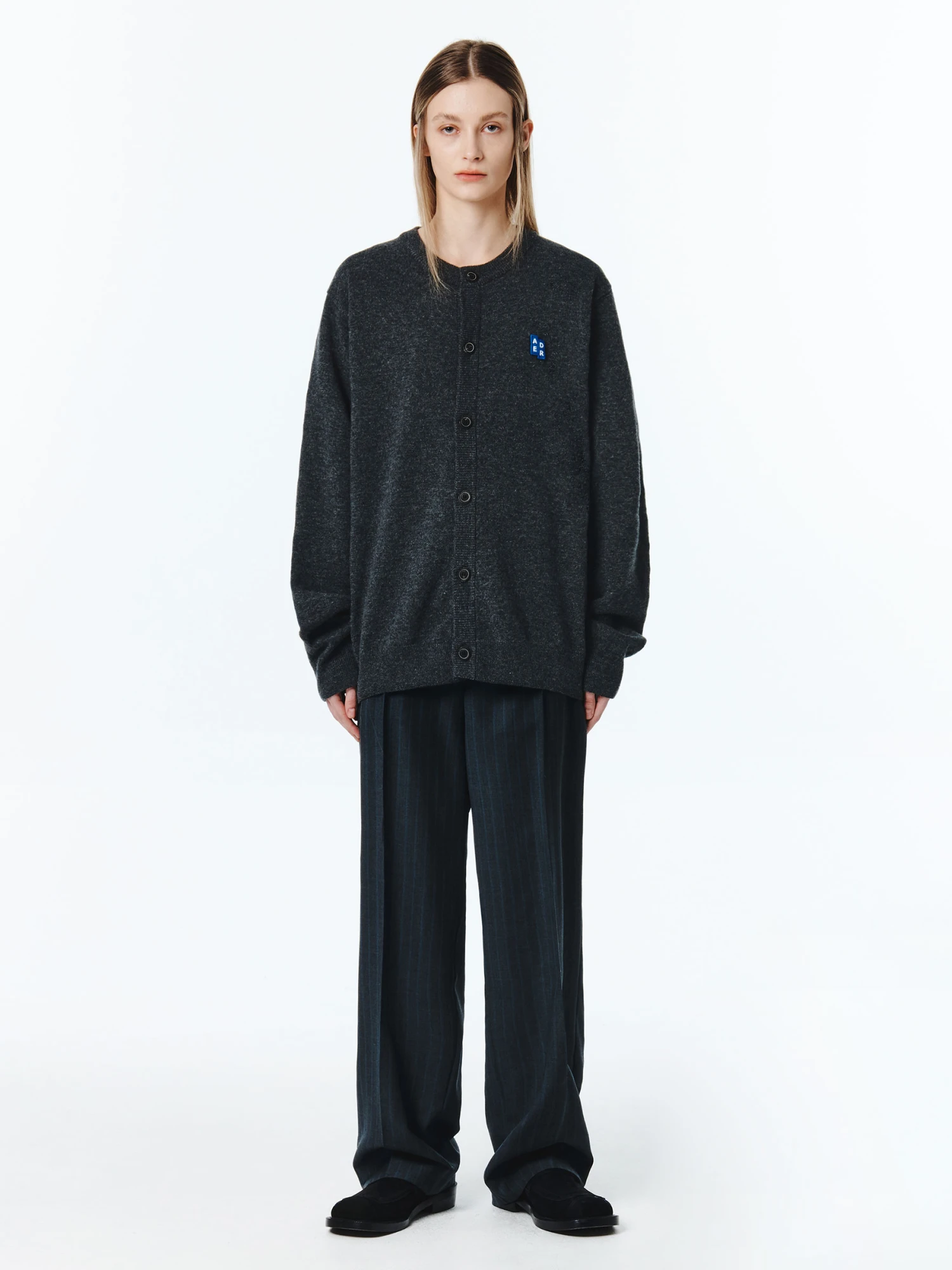 Кардиган ADERERROR Sig BL Tag Cardigan 02 Charcoal