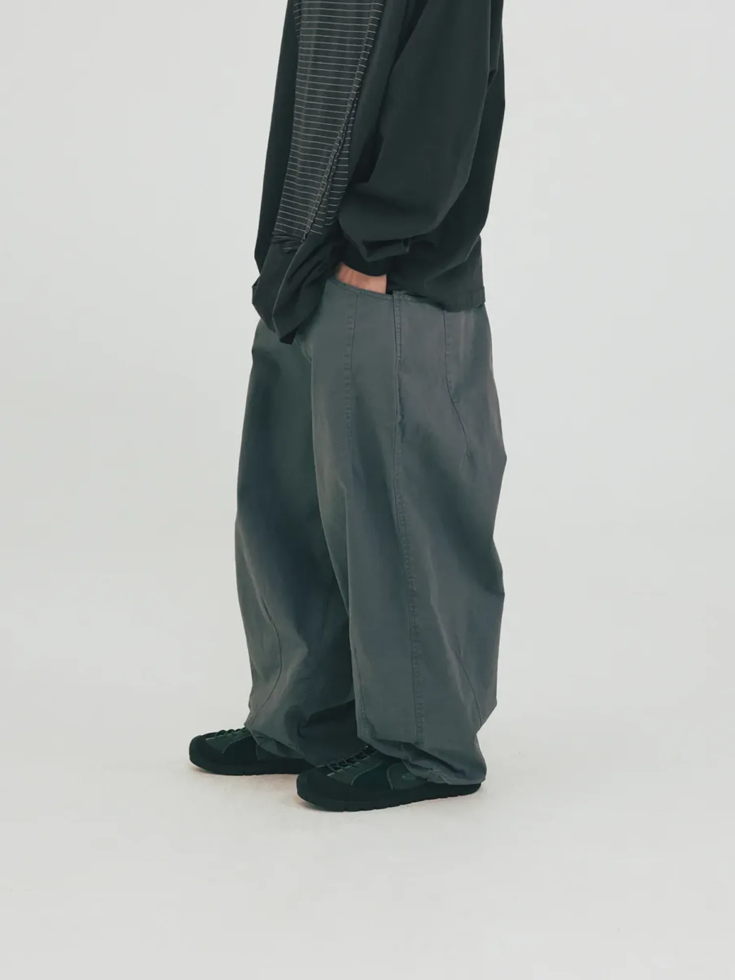 Брюки ANGLAN Pit Pocket Dart Chino Balloon Grey