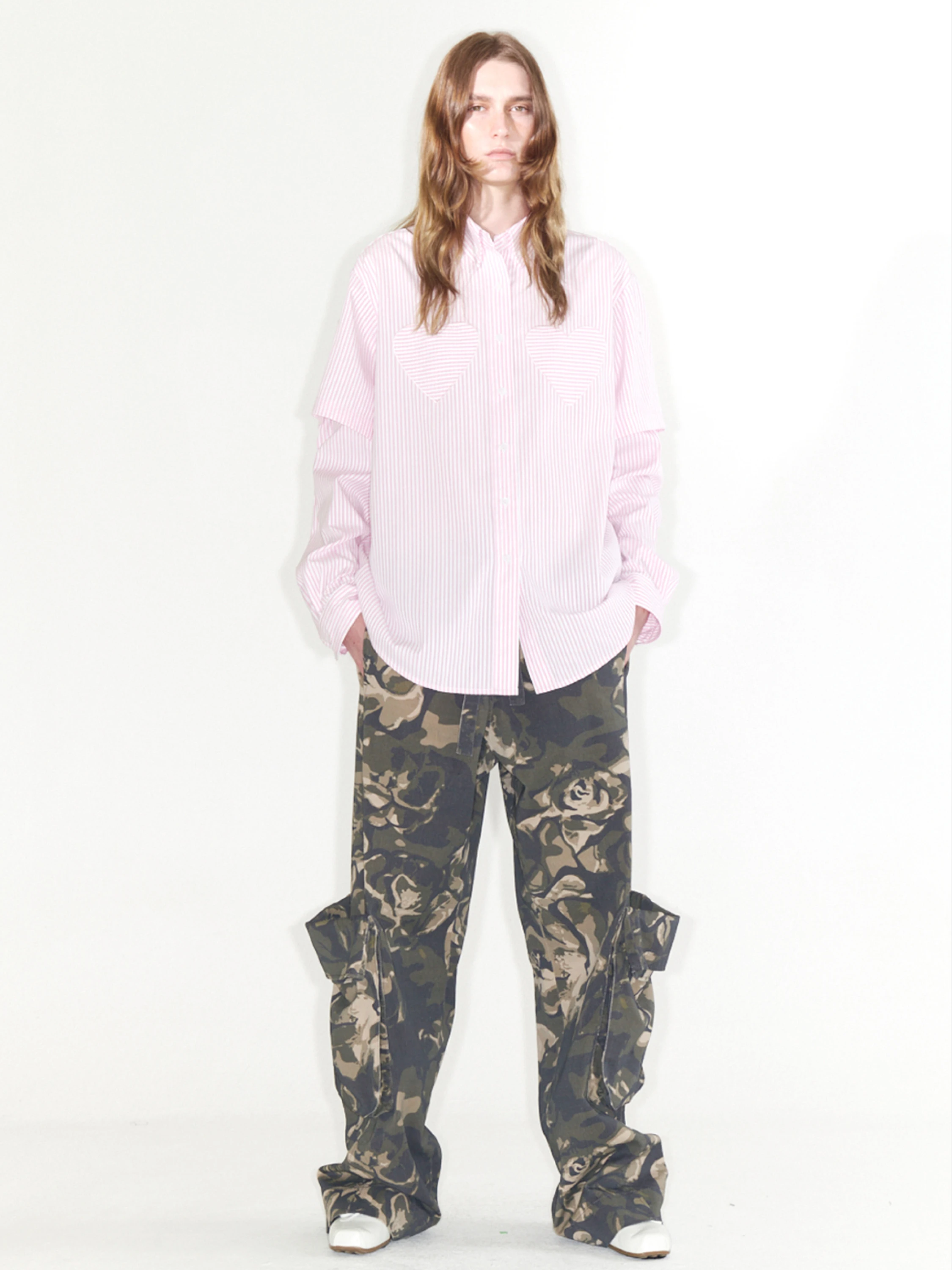 Рубашка OPEN YY Sleeve Protector Shirt Pink