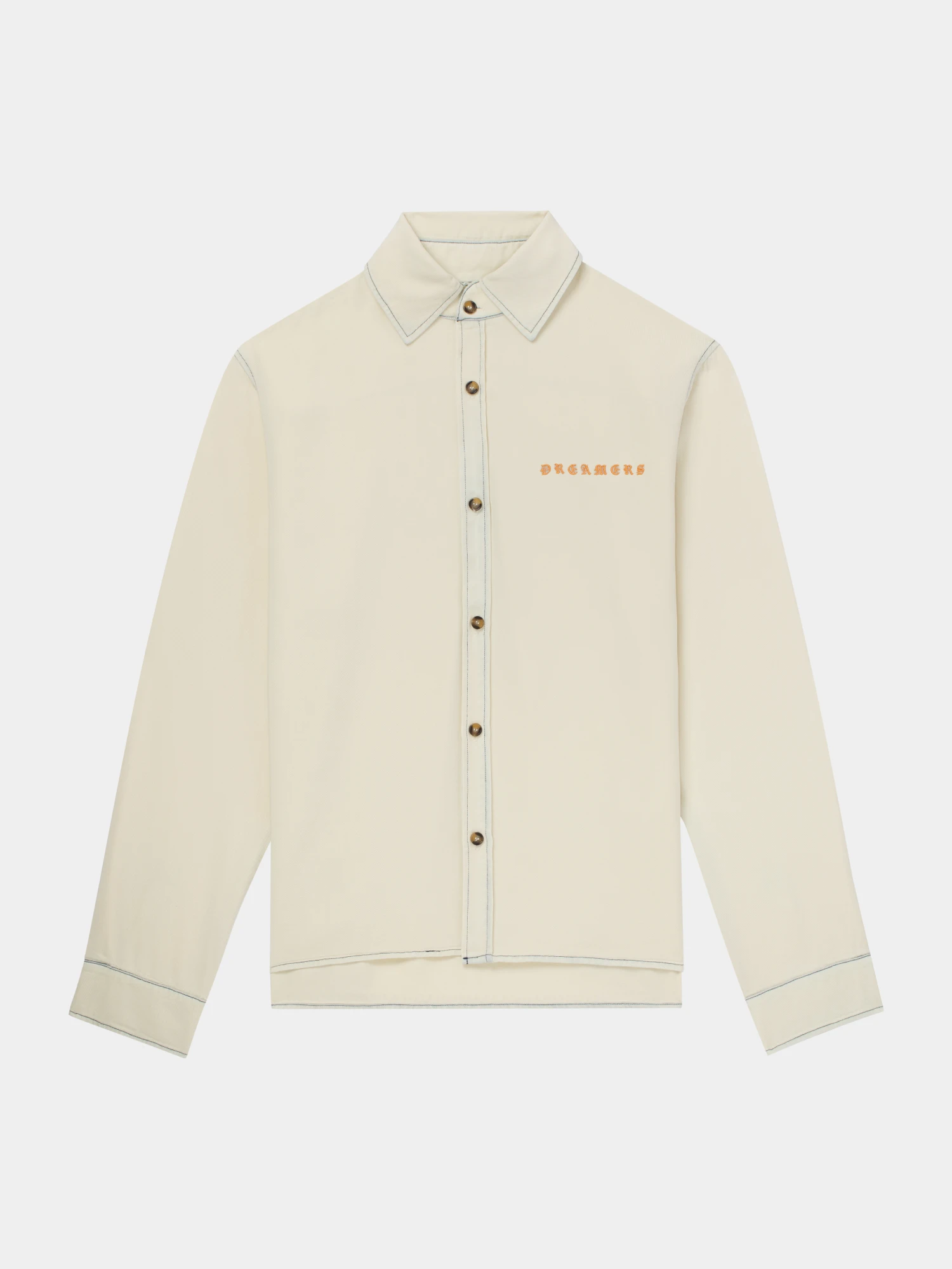 Рубашка ALCHEMIST Edoardo Cream Indigo Wash