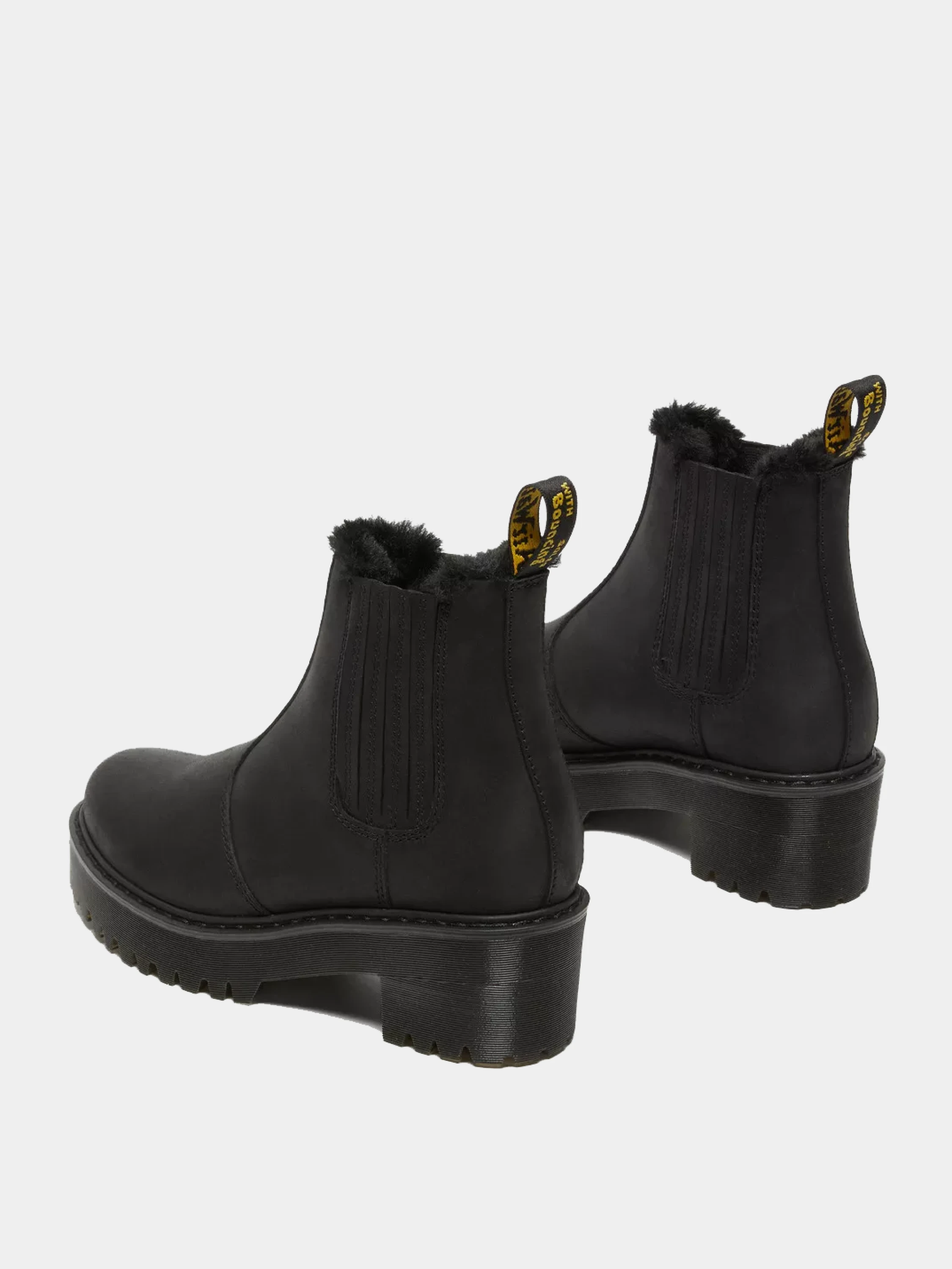 Челси Dr. Martens Rometty Faux Fur Leather Black
