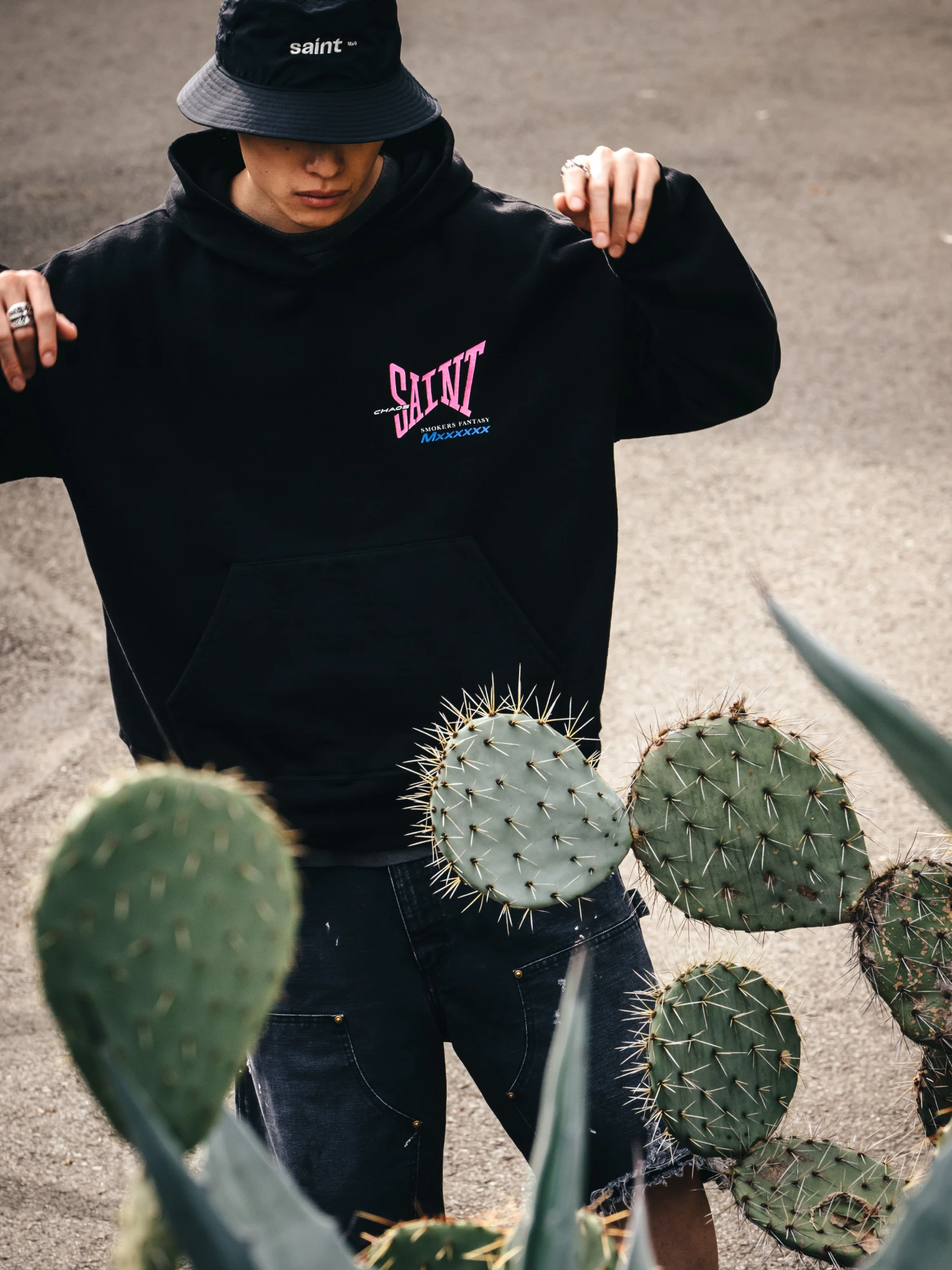 Худи SAINT MXXXXXX Hoodie Ribon Saint Black