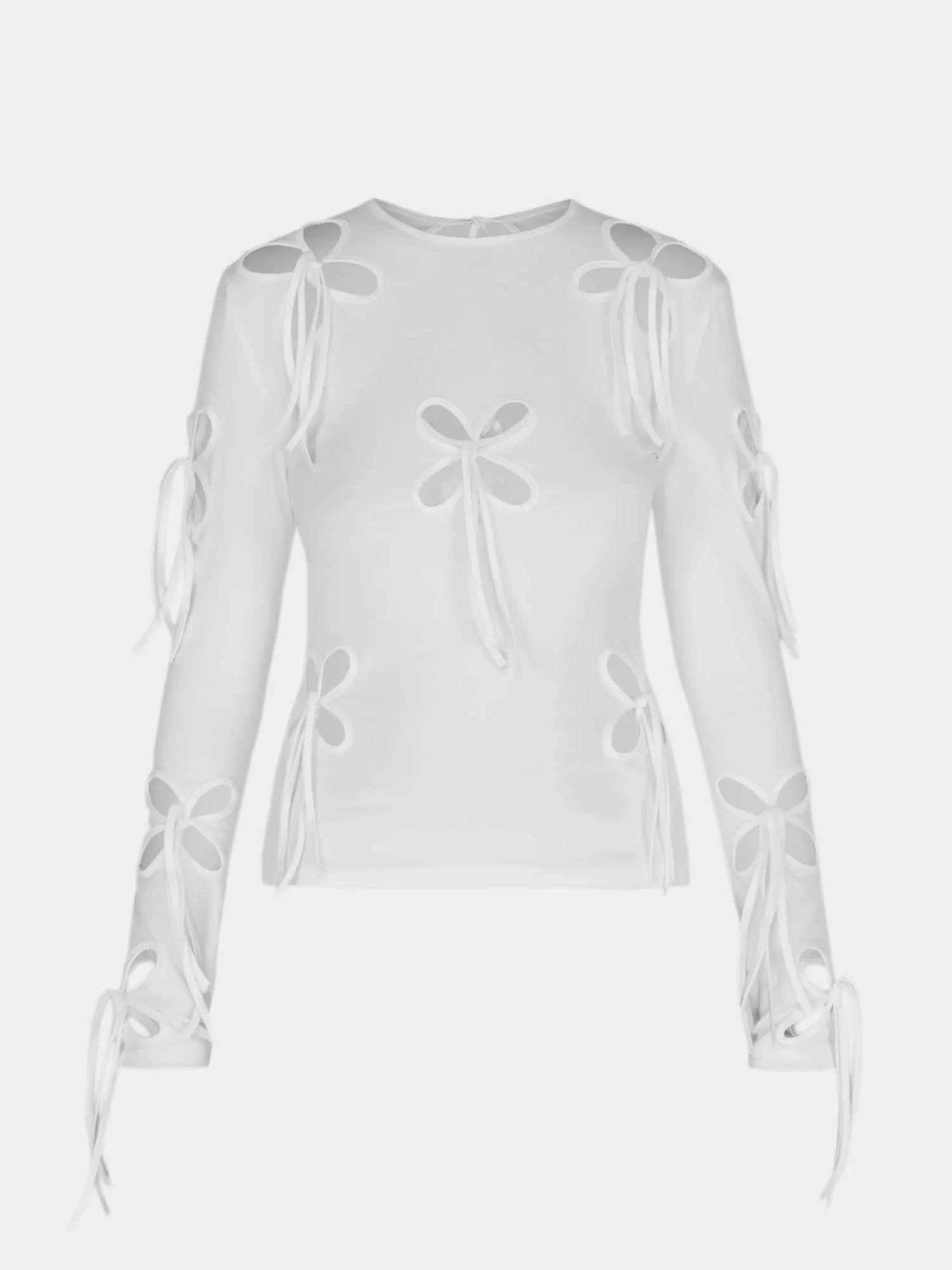 Женский лонгслив J.KIM Petal L/S White