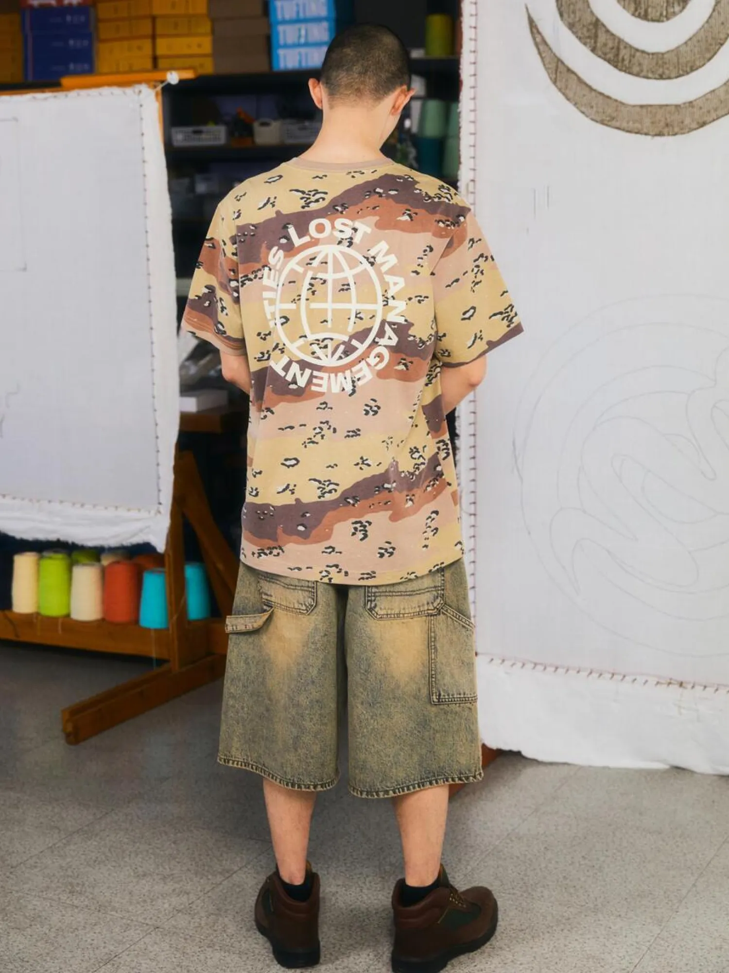 Шорты LMC Brush Washed Denim Carpenter Sand