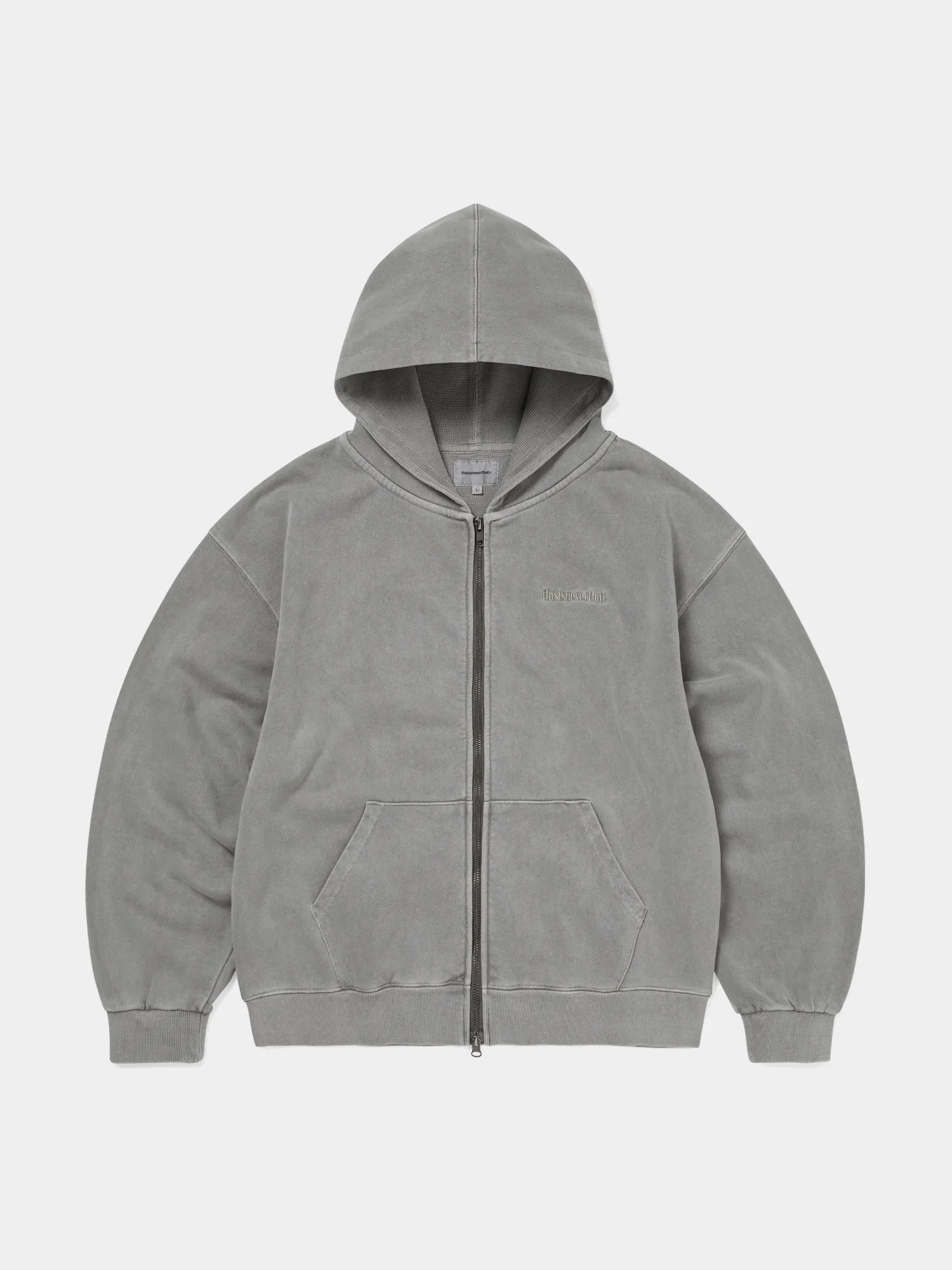 Зип-худи thisisneverthat Waffle Lined Dark Grey