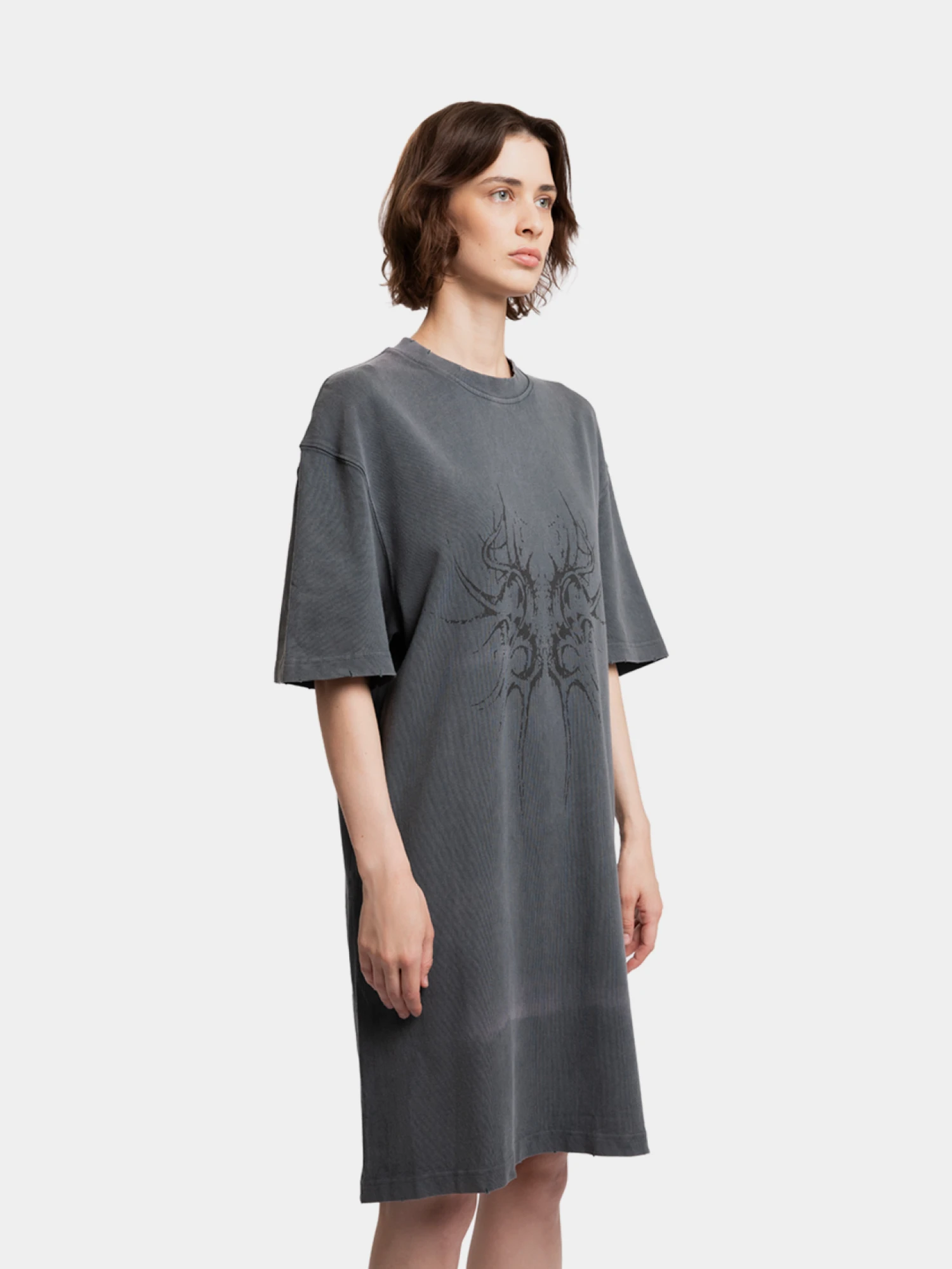 Женское платье Han Kjøbenhavn Butterfly Tribal Distressed Tee Dress Grey