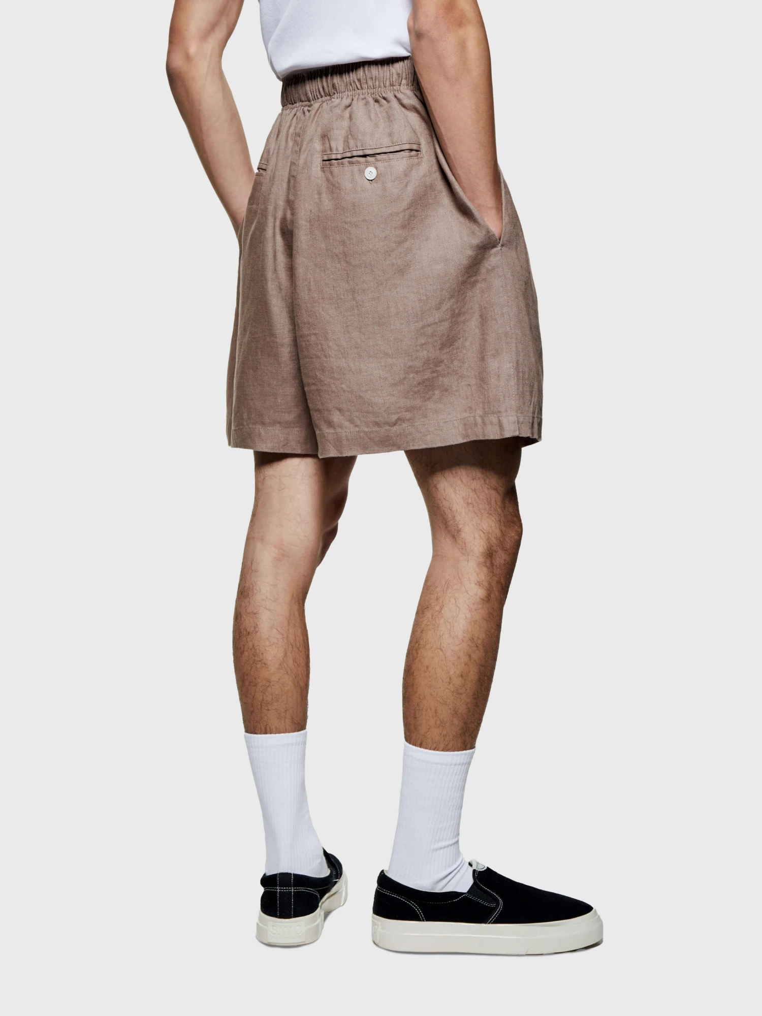 Шорты MKI MIYUKI ZOKU Linen Shorts Mushroom