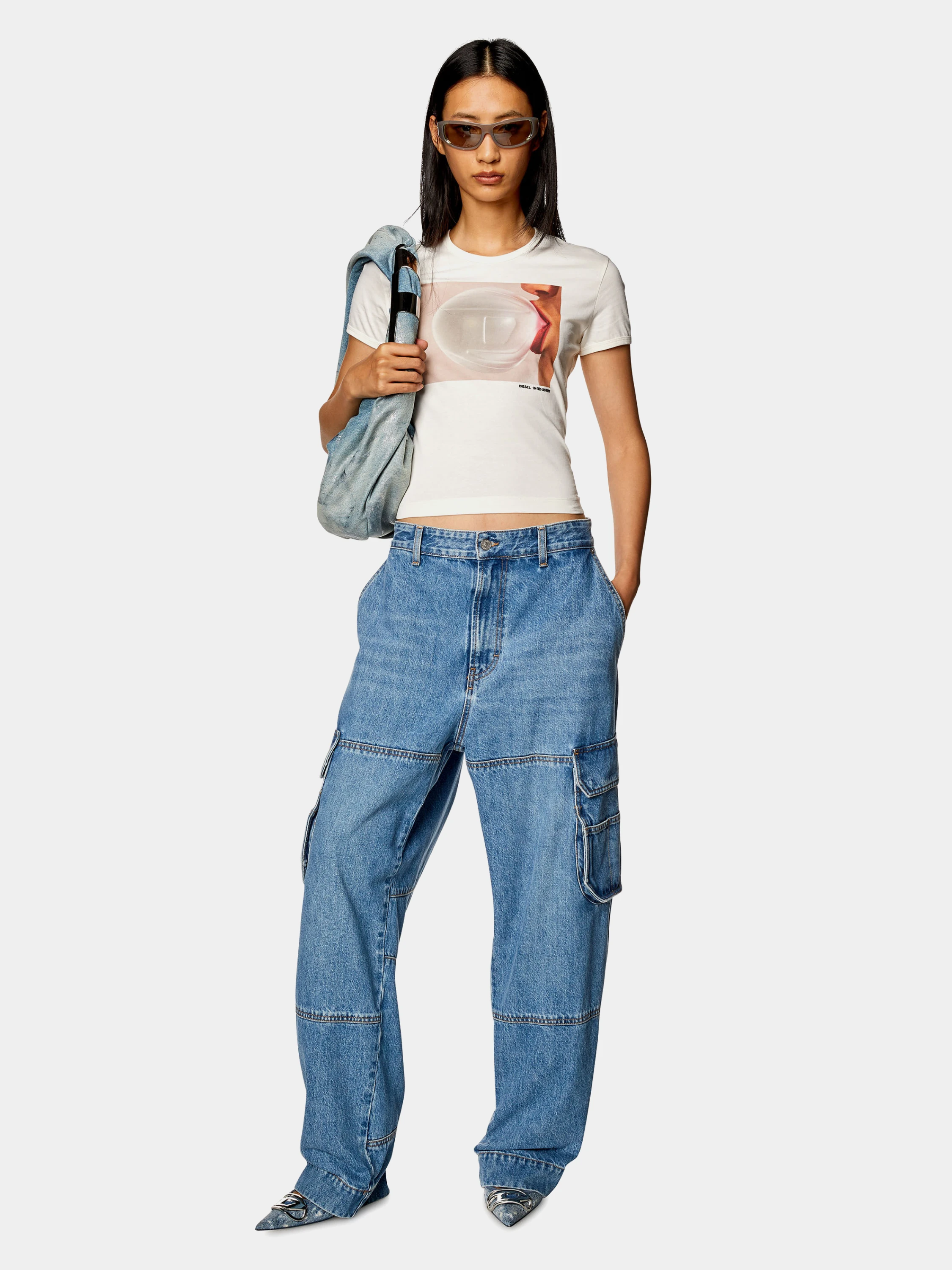 Футболка Diesel T-Unicutie-Long-N7 Maglietta Off White