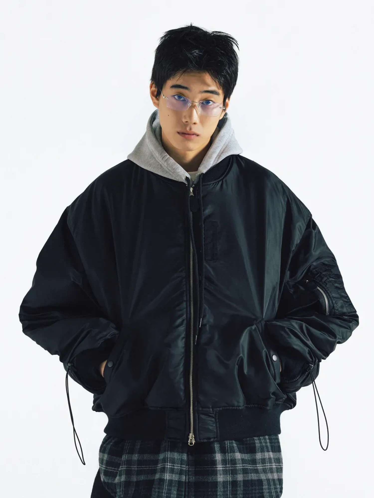 Бомбер ANGLAN Bulky Shirring MA-1 Black