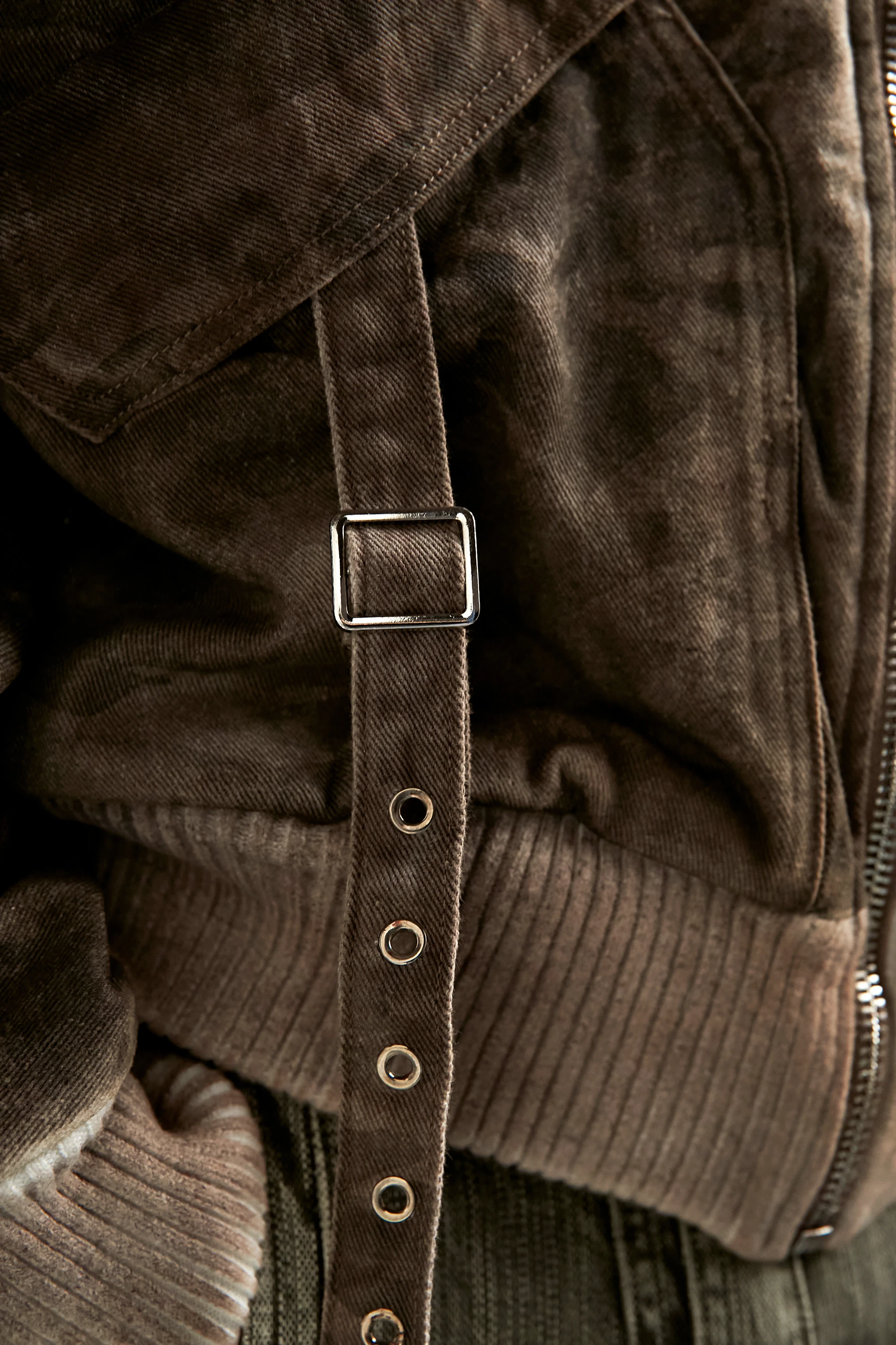Бомбер NO/FAITH STUDIOS Cargo Bomber Jacket Beige
