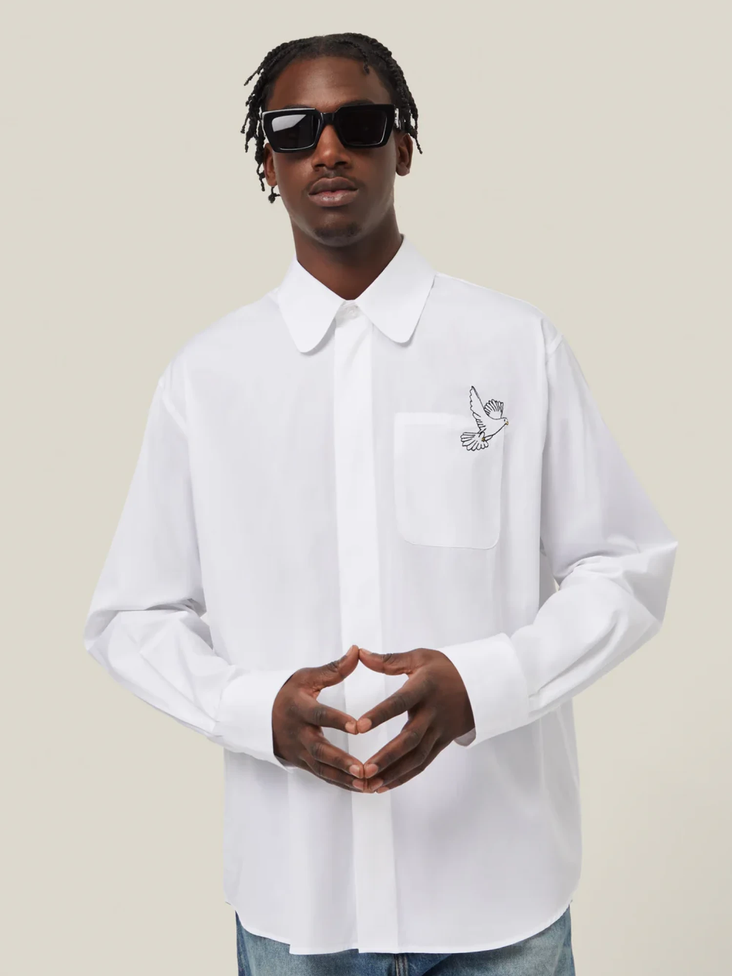 Рубашка 3.PARADIS Dove Pocket Ls White