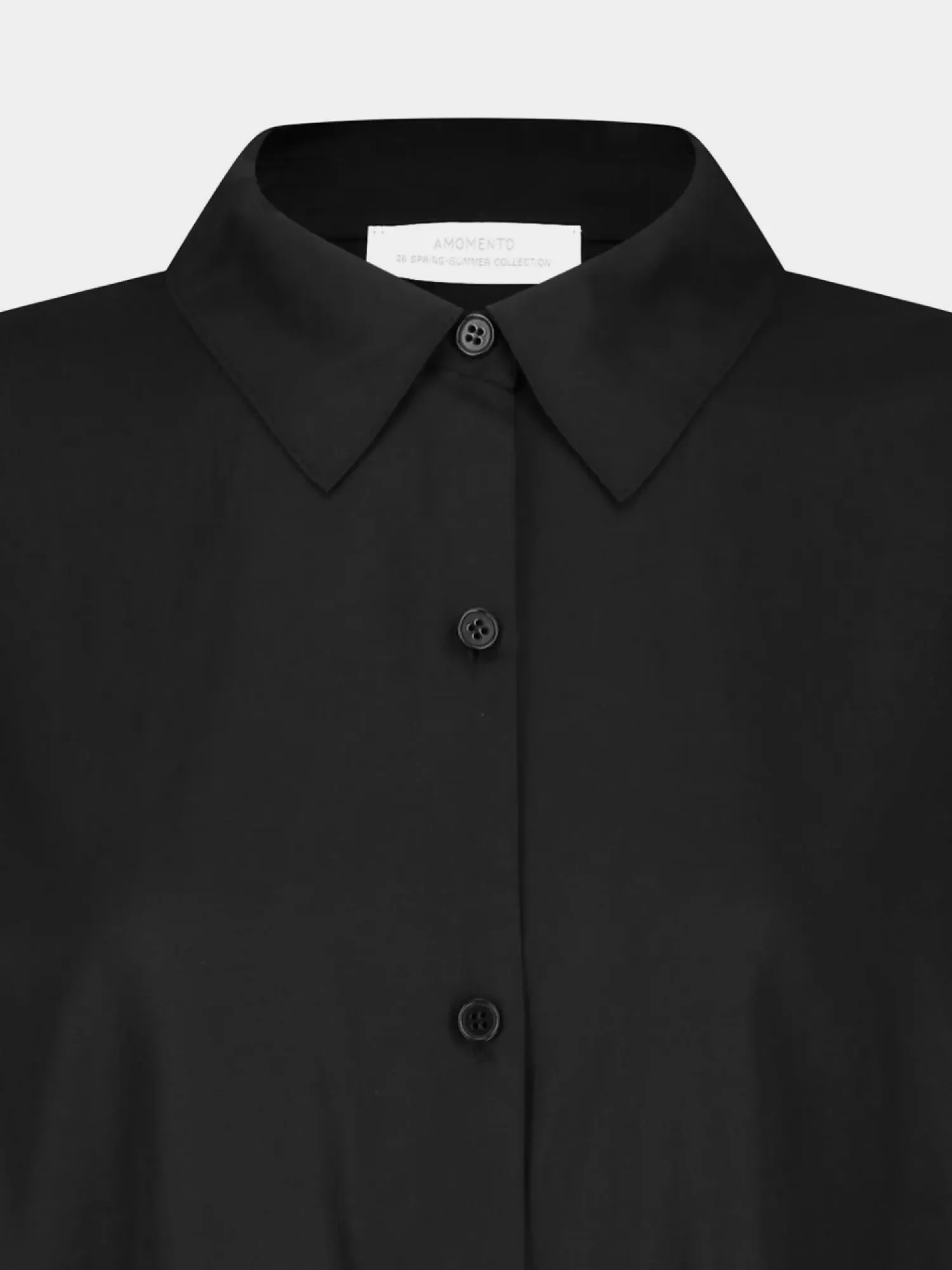 Женская рубашка AMOMENTO Sheer Cotton Classic Black