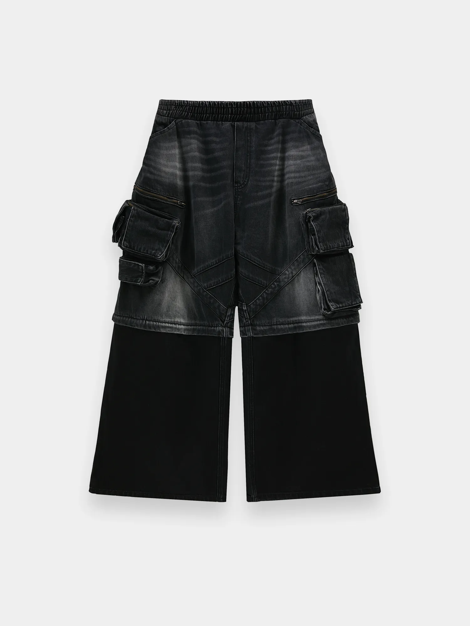 Женские джинсы MARRKNULL Double Waist Two-Piece Black