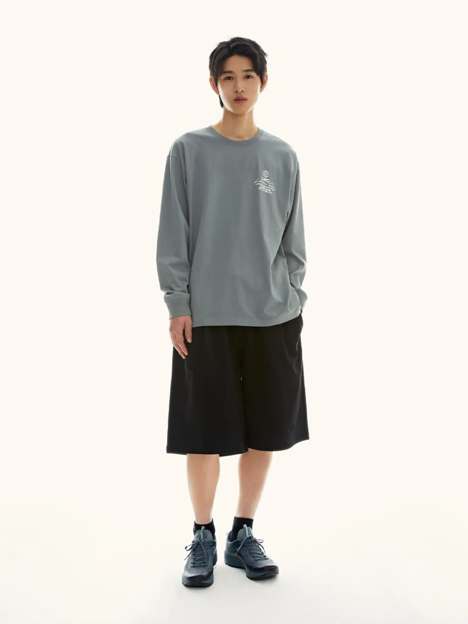 Лонгслив LMC Signature Globe Long Slv Tee Grey