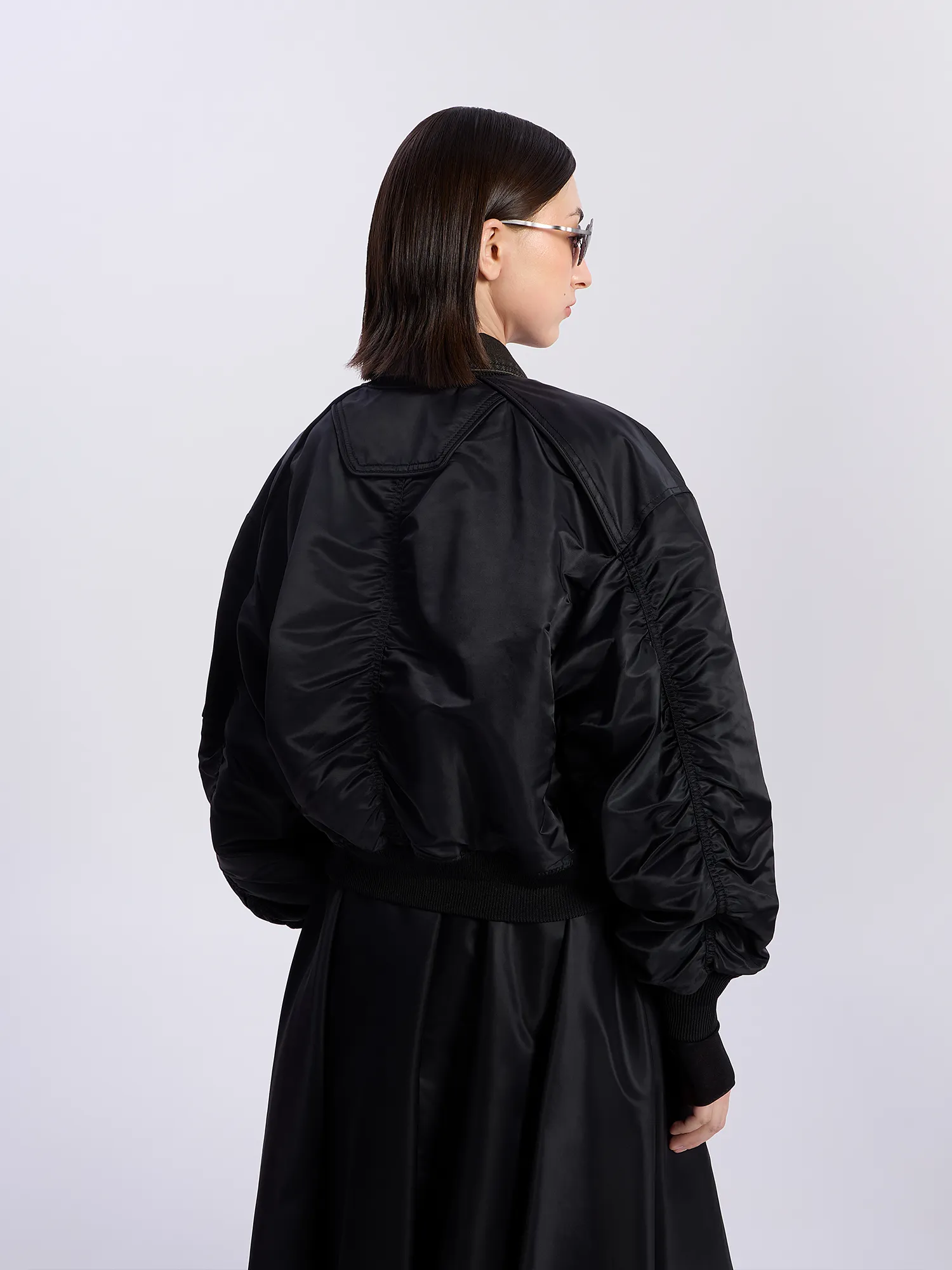 Женский бомбер JUUN.J Denim Layered MA-1 Black