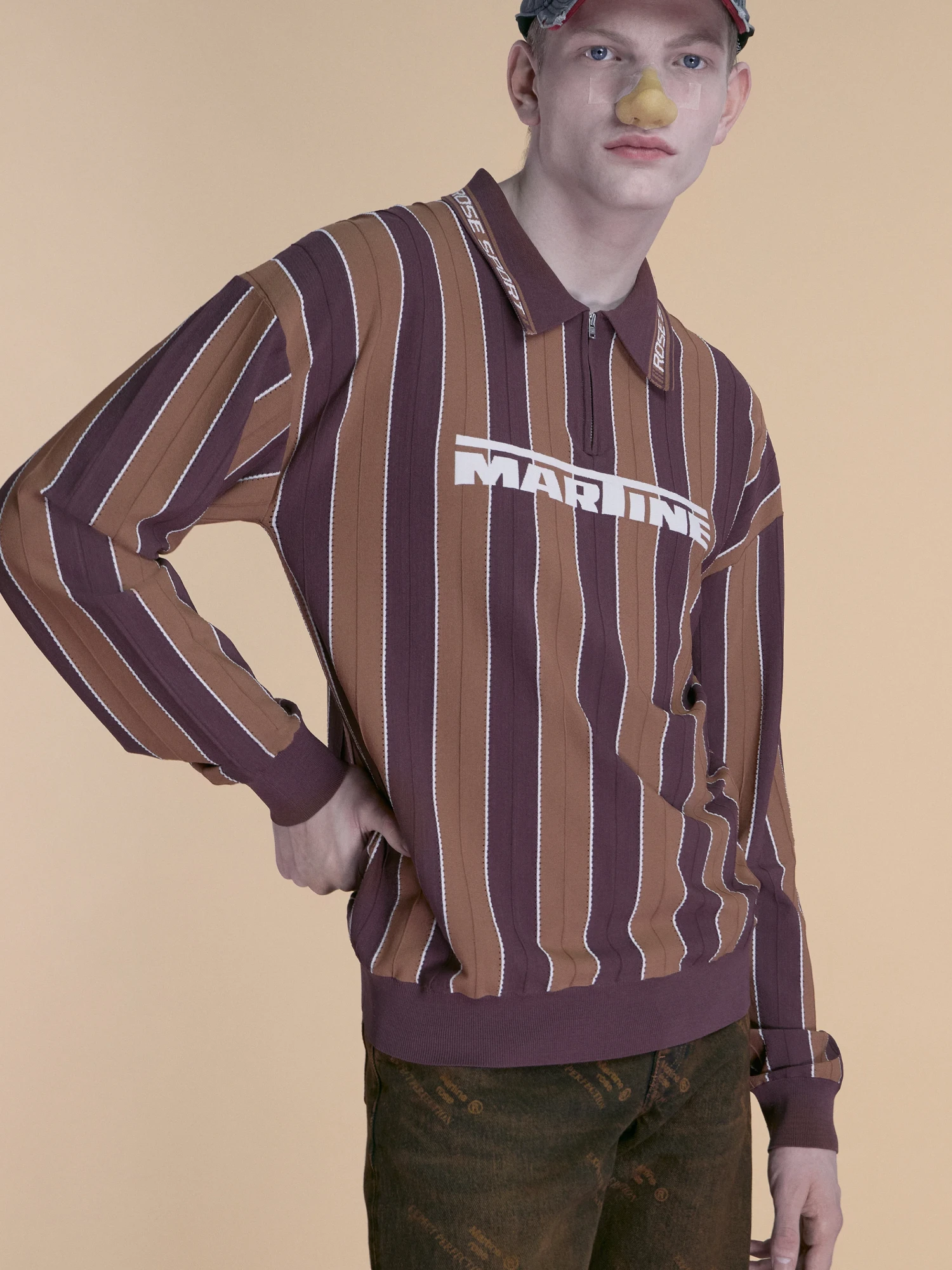 Джерси Martine Rose Logo Polo Brown
