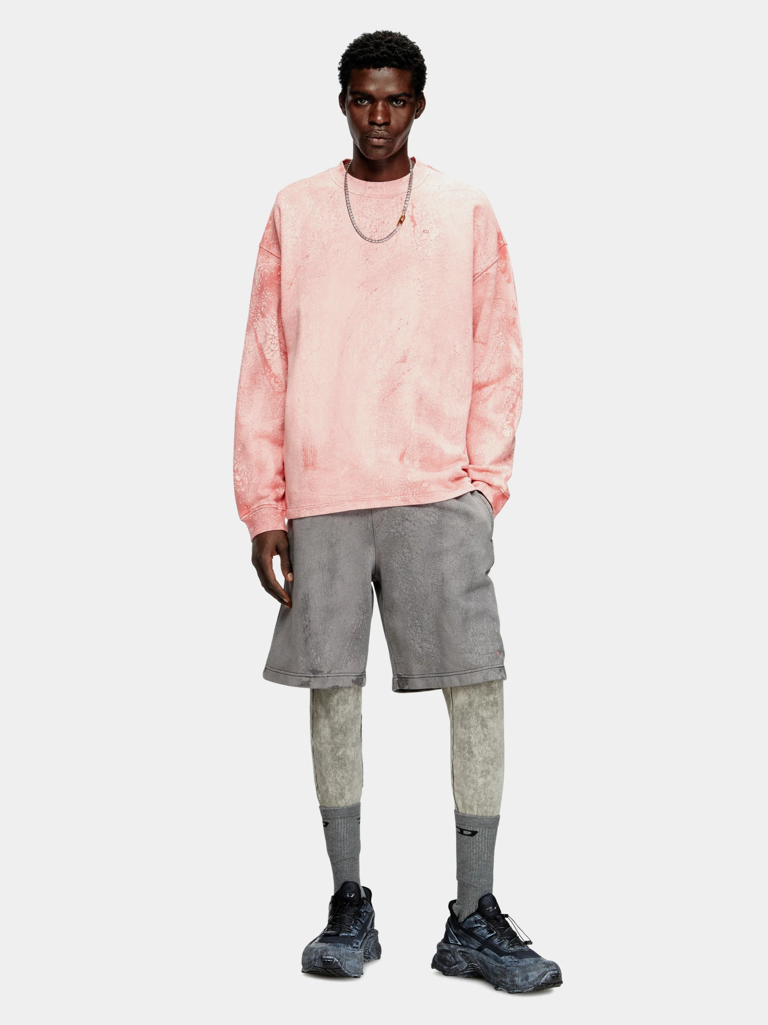 Свитшот Diesel S-Baxt-T1 Felpa Pink