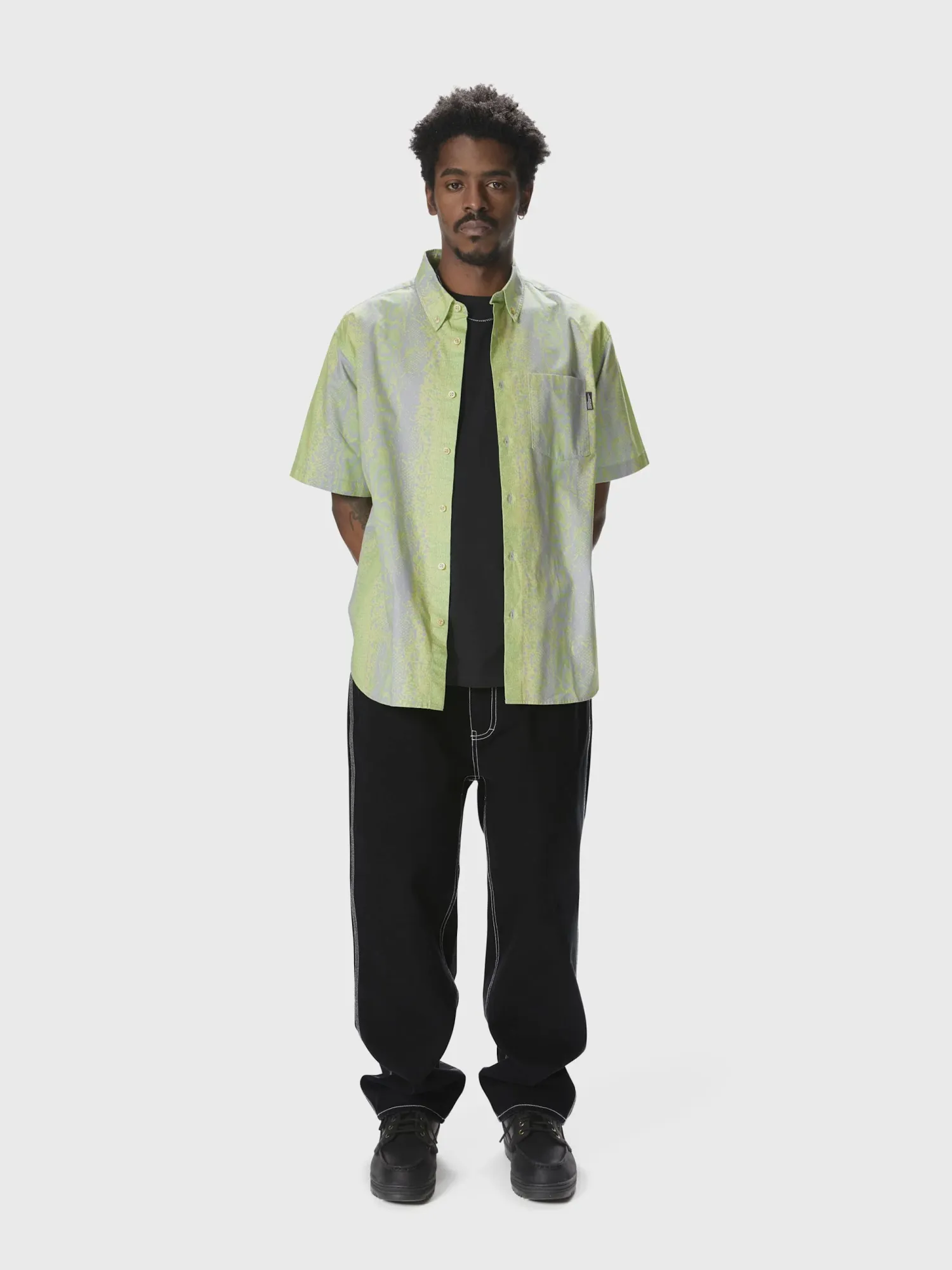 Рубашка thisisneverthat Python S/S Shirt Light Green