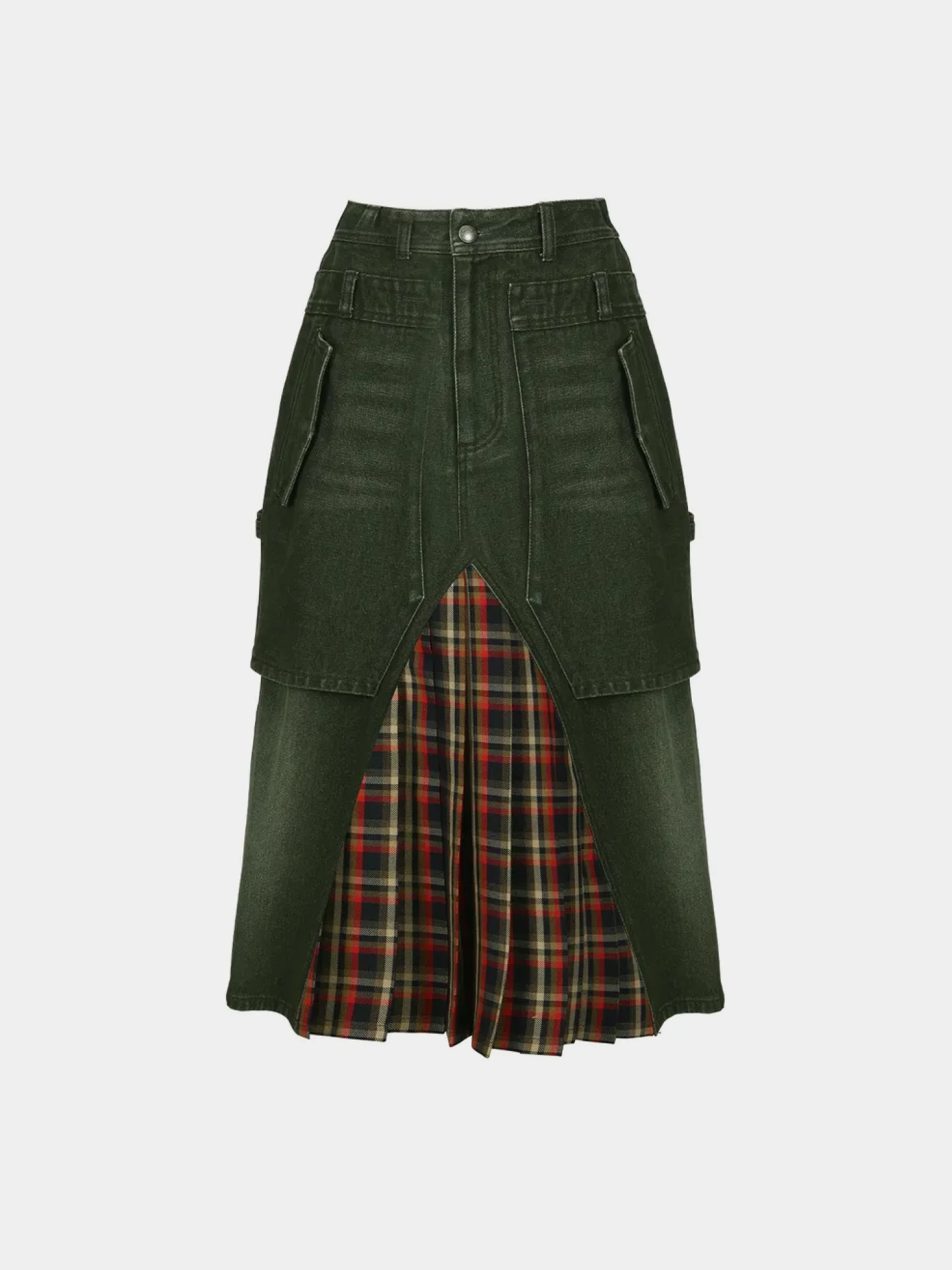 Женская юбка Andersson Bell Raptor Layered Pleats Washed Green