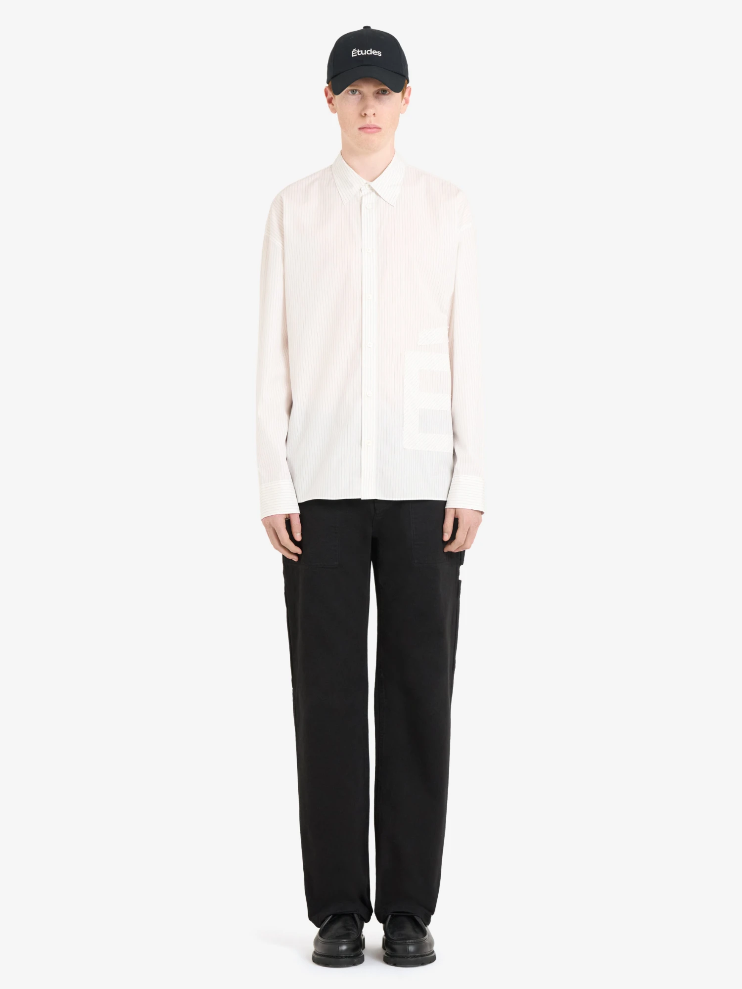 Рубашка Études Oversize Shirt É Patch Stripe