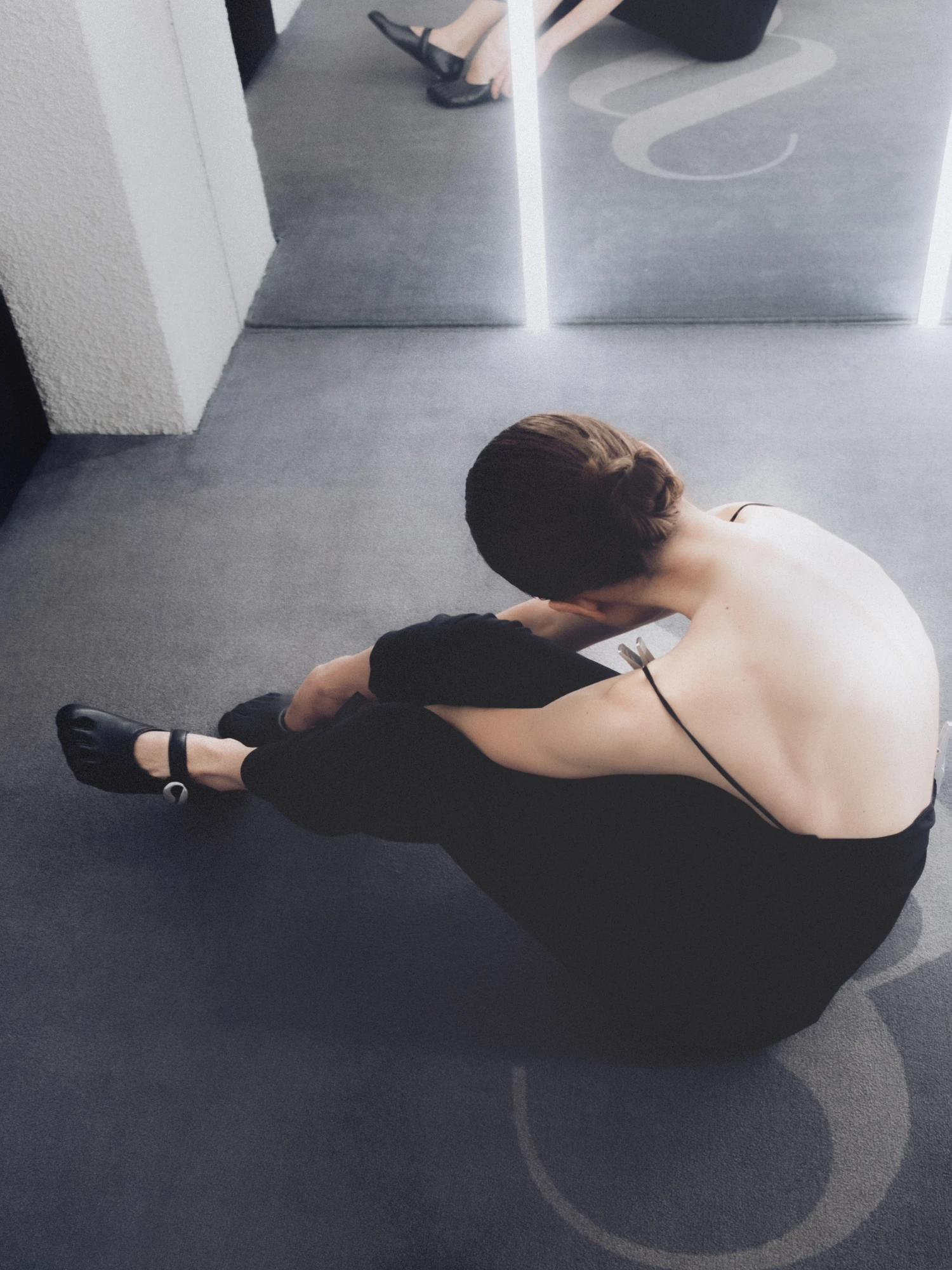 Женские балетки Coperni Five-Toe Ballerina Belt Black