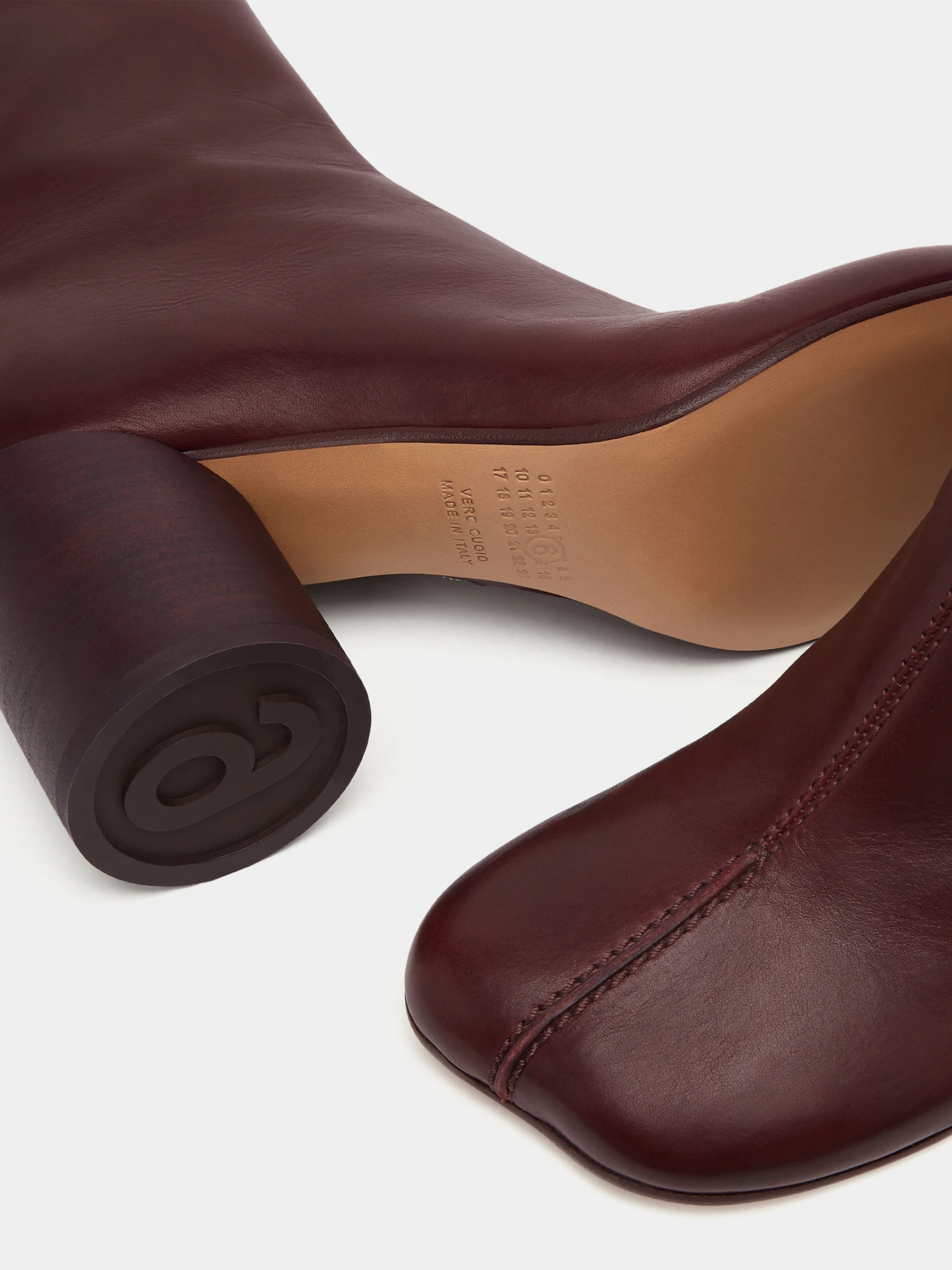 Женские ботильоны MM6 Maison Margiela Anatomic Brown