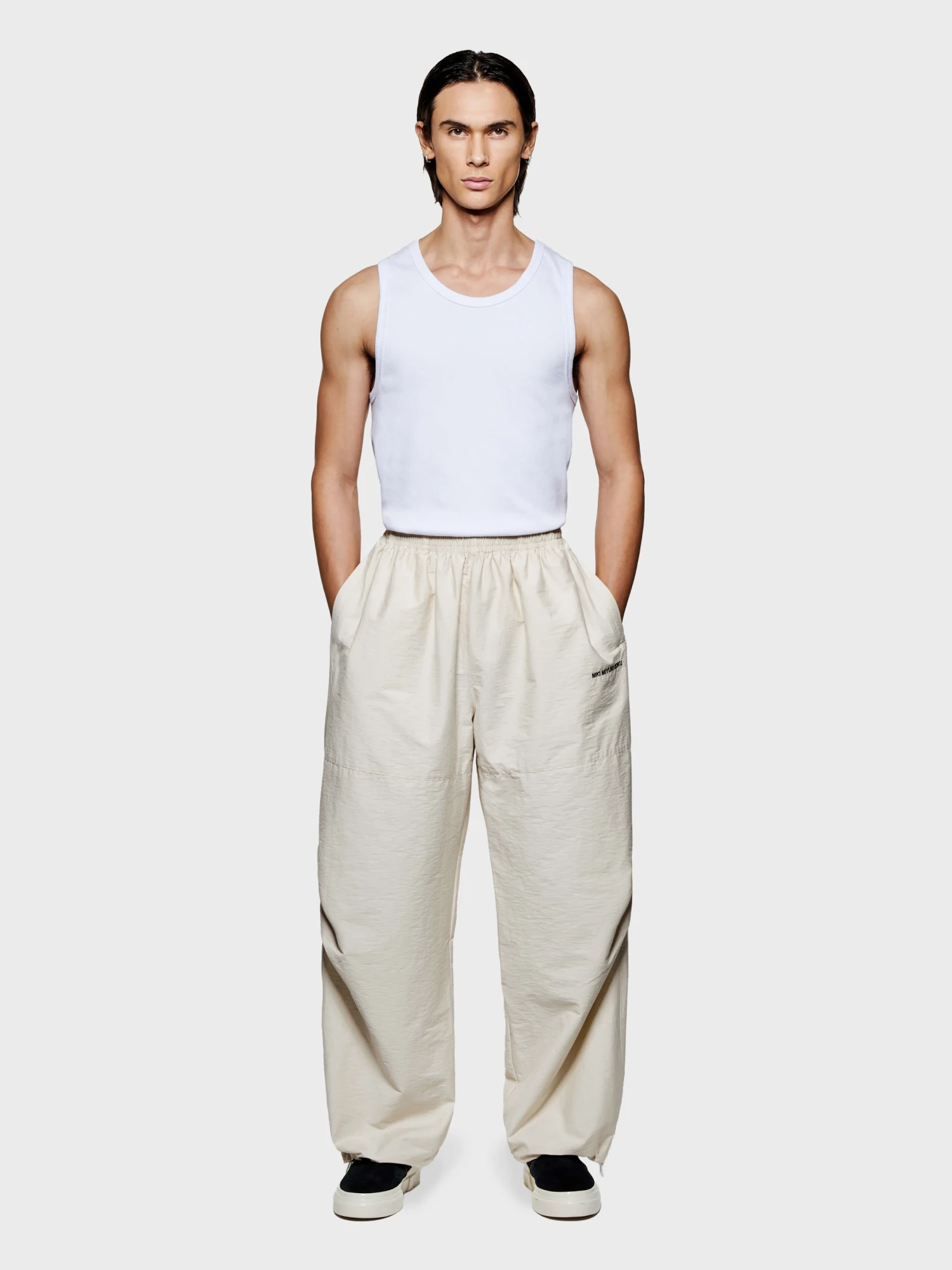 Брюки MKI MIYUKI ZOKU Washed Cotton Nylon Parachite Bone