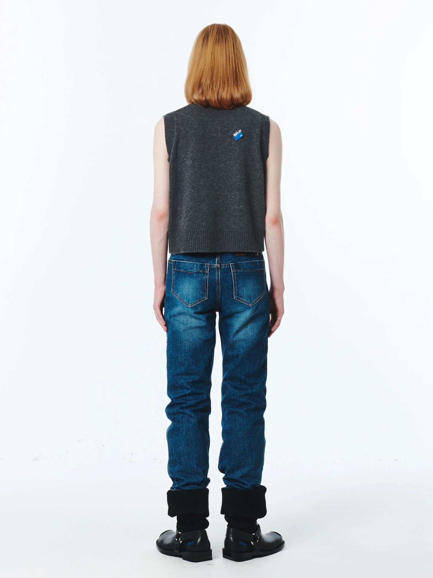 Жилет ADERERROR Sig BL Tag Knit Vest 01 Charcoal