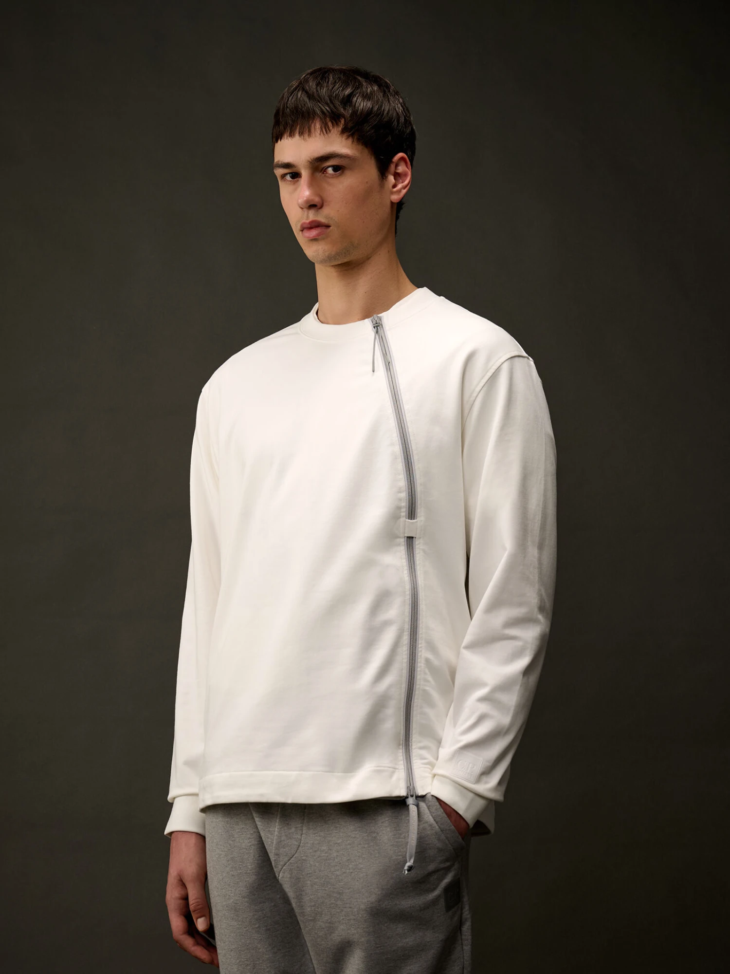Свитшот C.P. Company The Metropolis Series Stretch Fleece Gauze White