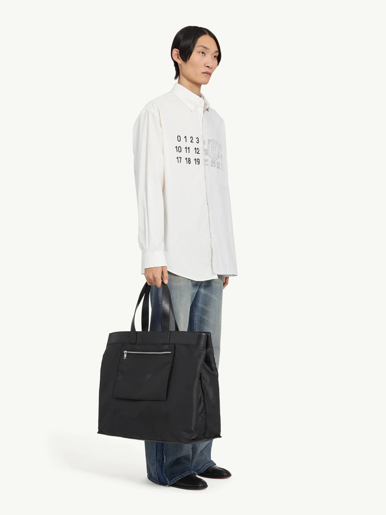 Рубашка MM6 Maison Margiela Stripes Grey White