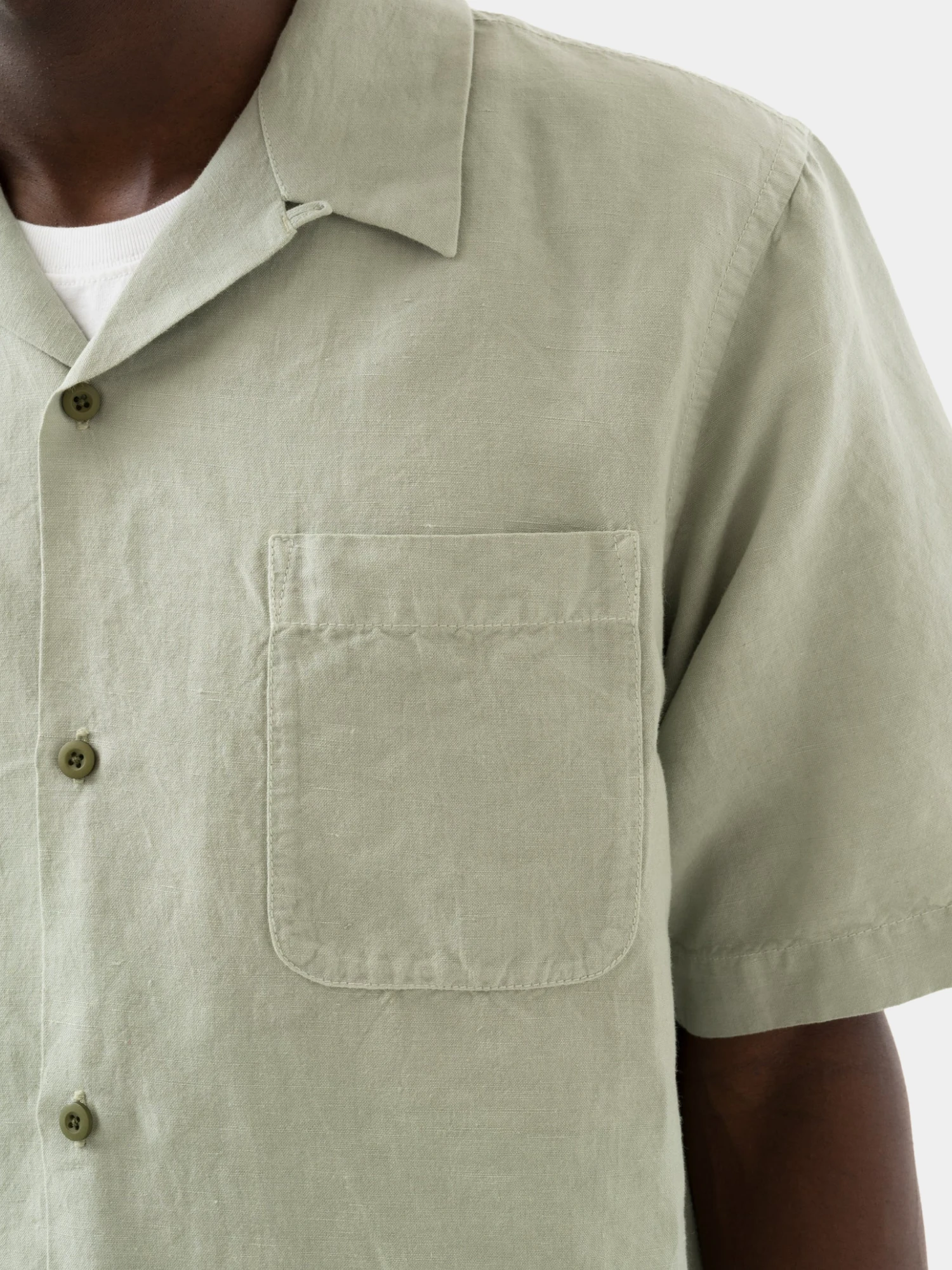 Рубашка MAHARISHI 5211 Hemp Camp Collar Shirt Sage